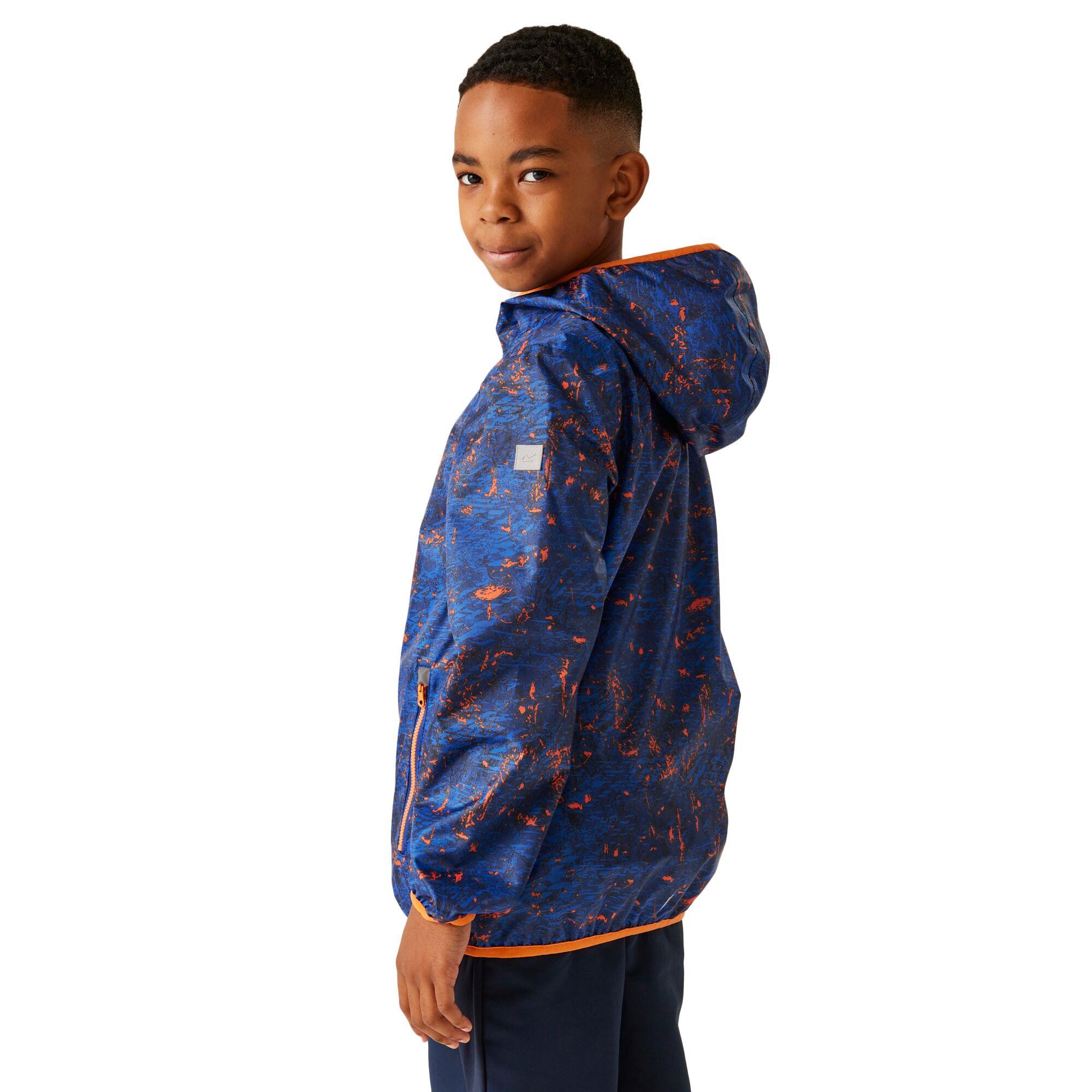 Regatta Printed Lever Kids Waterproof Packaway Jacket - Picture 77 of 83