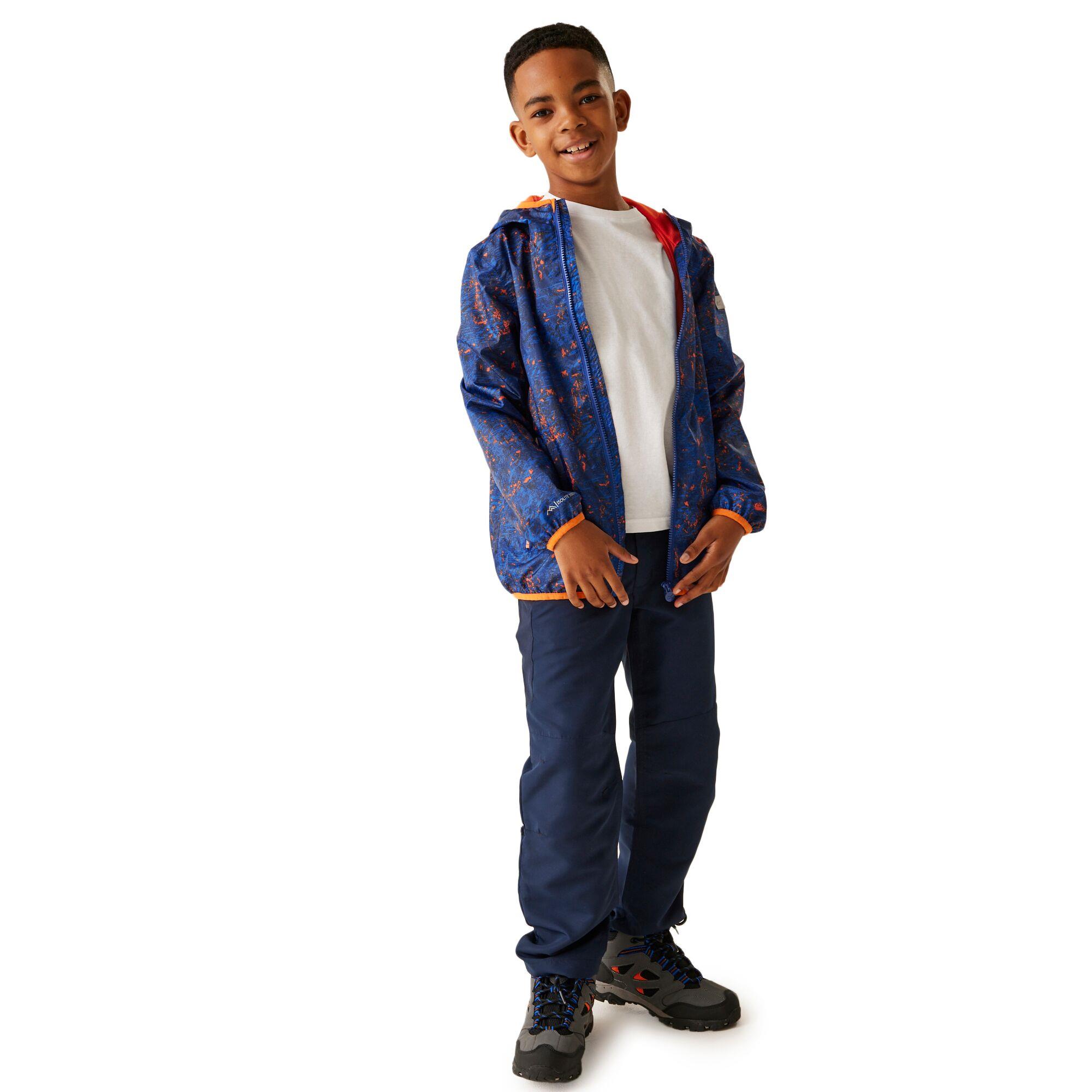 Regatta Printed Lever Kids Waterproof Packaway Jacket - Picture 78 of 83