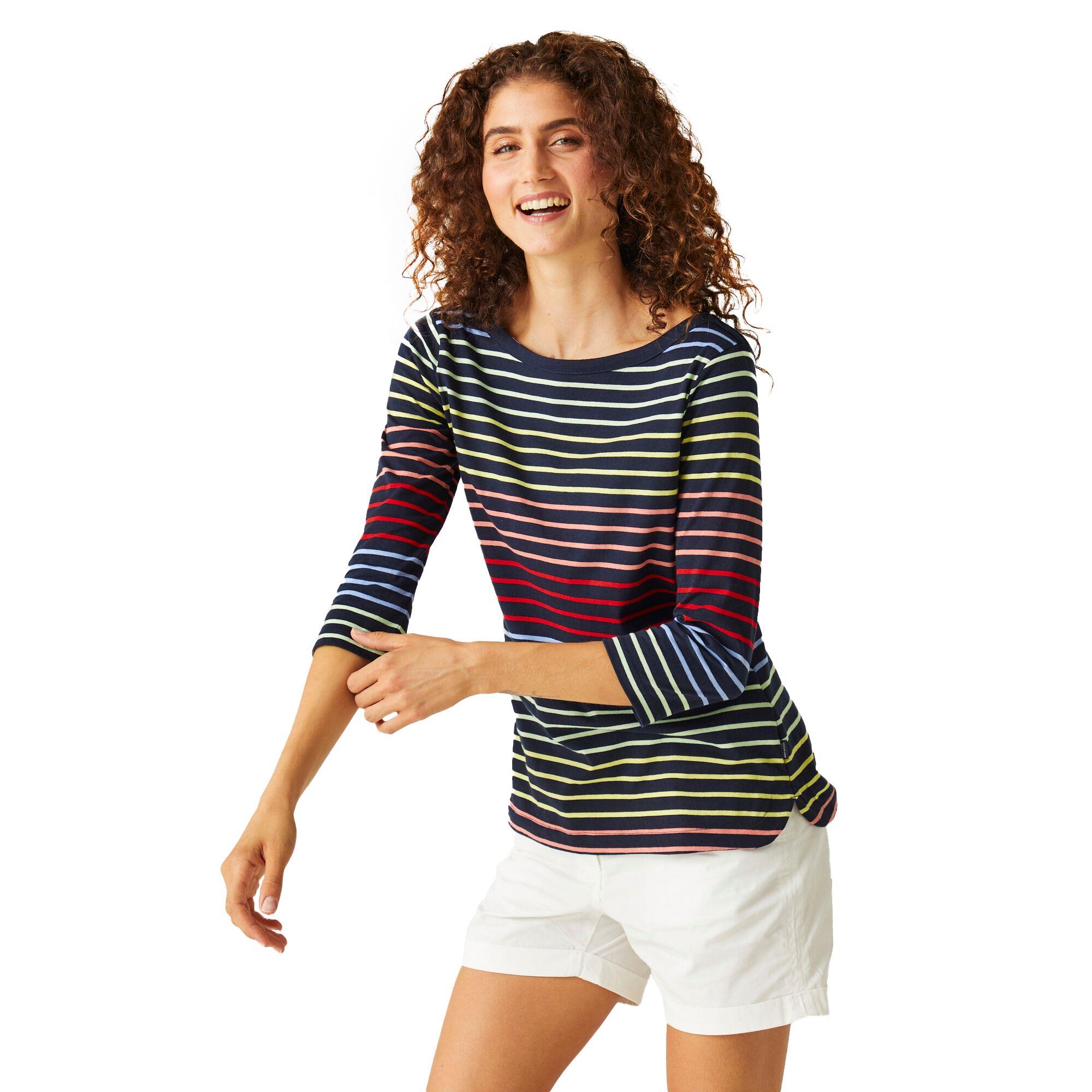 Regatta Womens Bayletta 3/4 Sleeve T-Shirt Boat Neck Top - Picture 33 of 56
