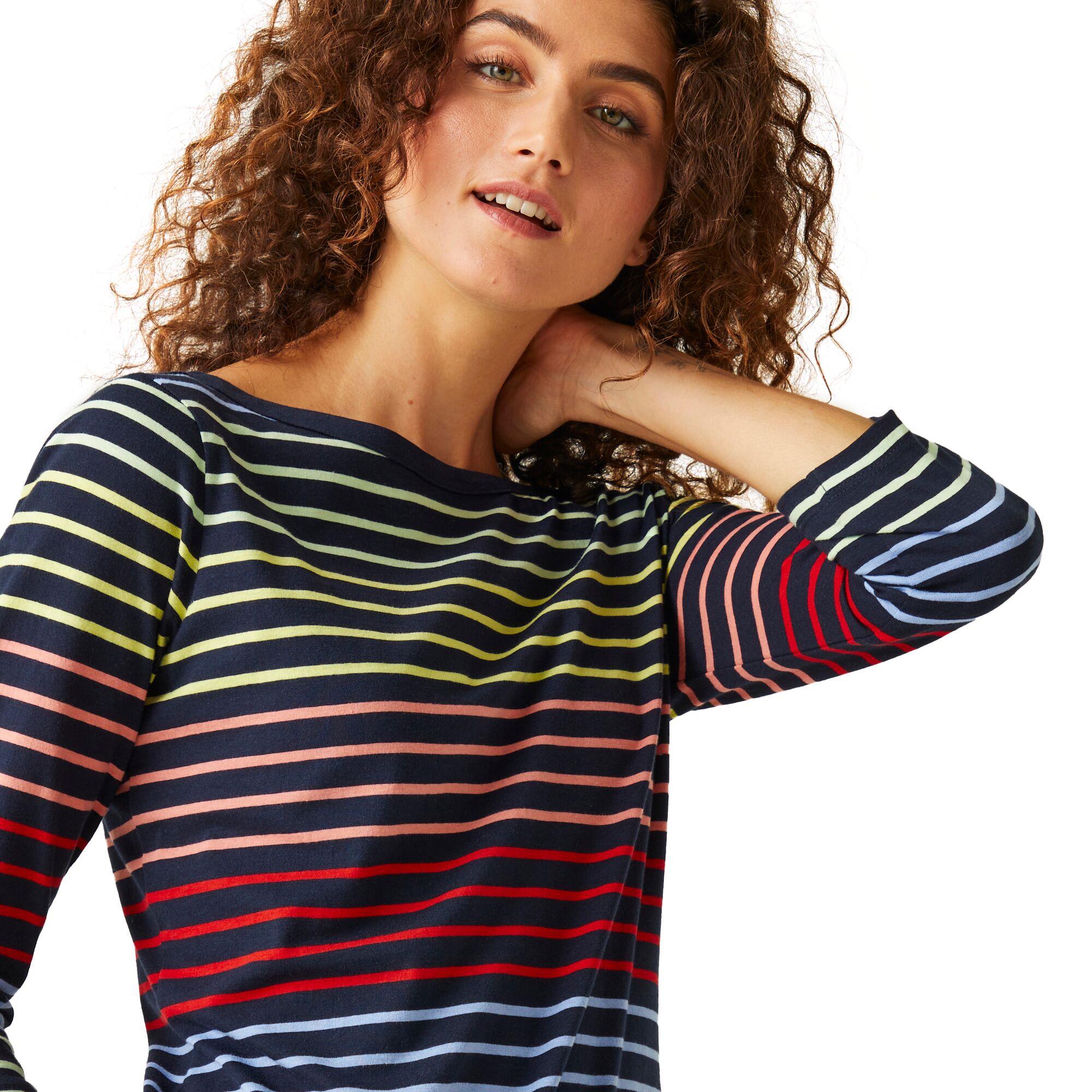 Regatta Womens Bayletta 3/4 Sleeve T-Shirt Boat Neck Top - Picture 36 of 56