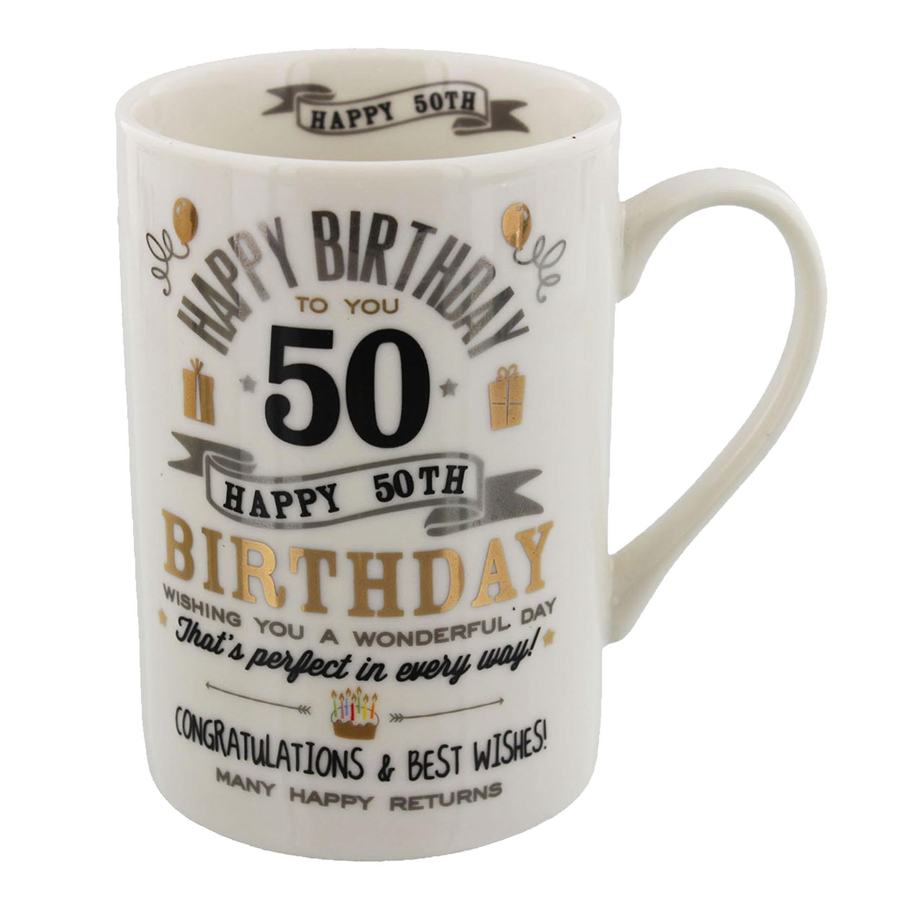Birthday Mug Signography Range Black and Silver – Choose Age