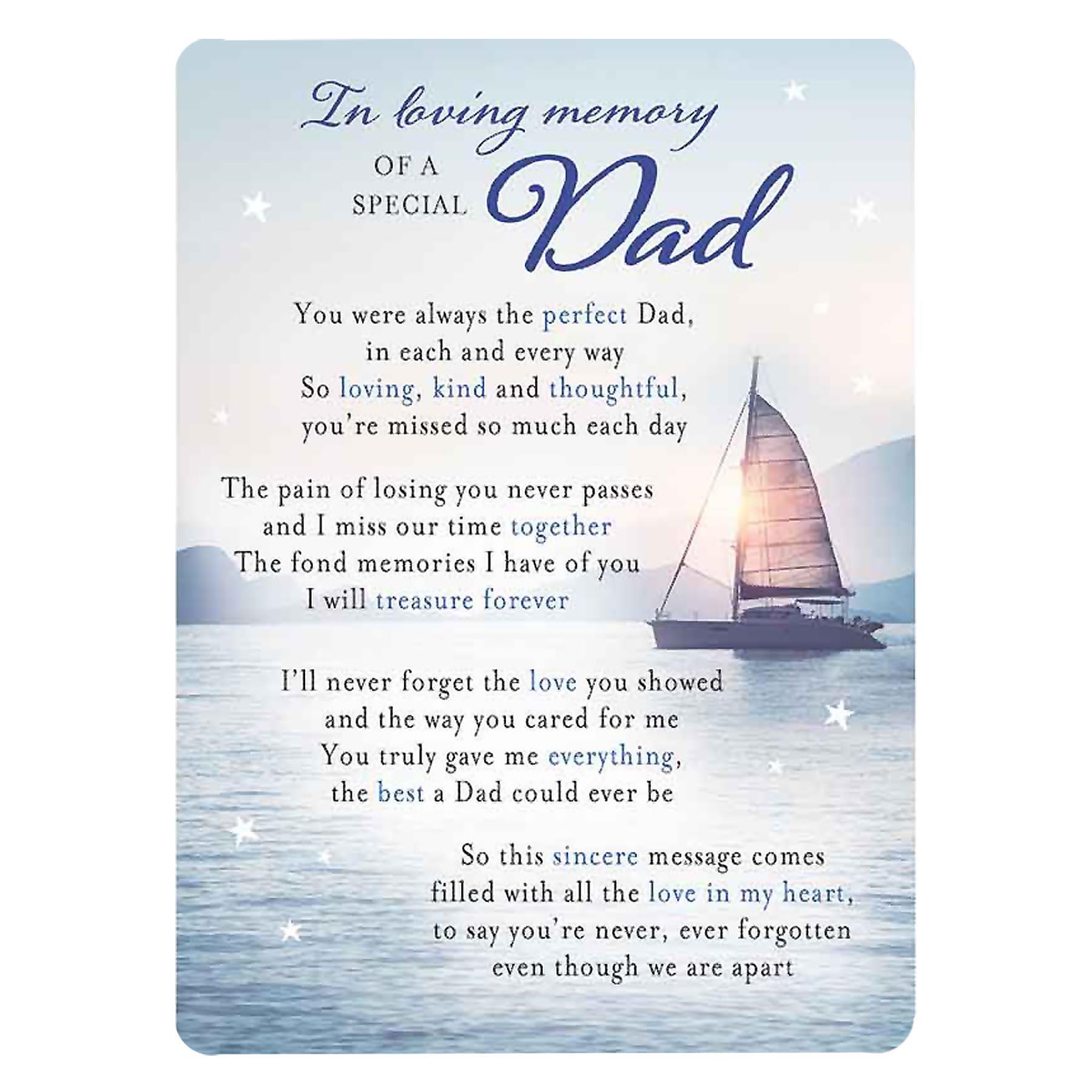 In Loving Memory Relation Graveside Memorial Card - Choose Design - Picture 16 of 29