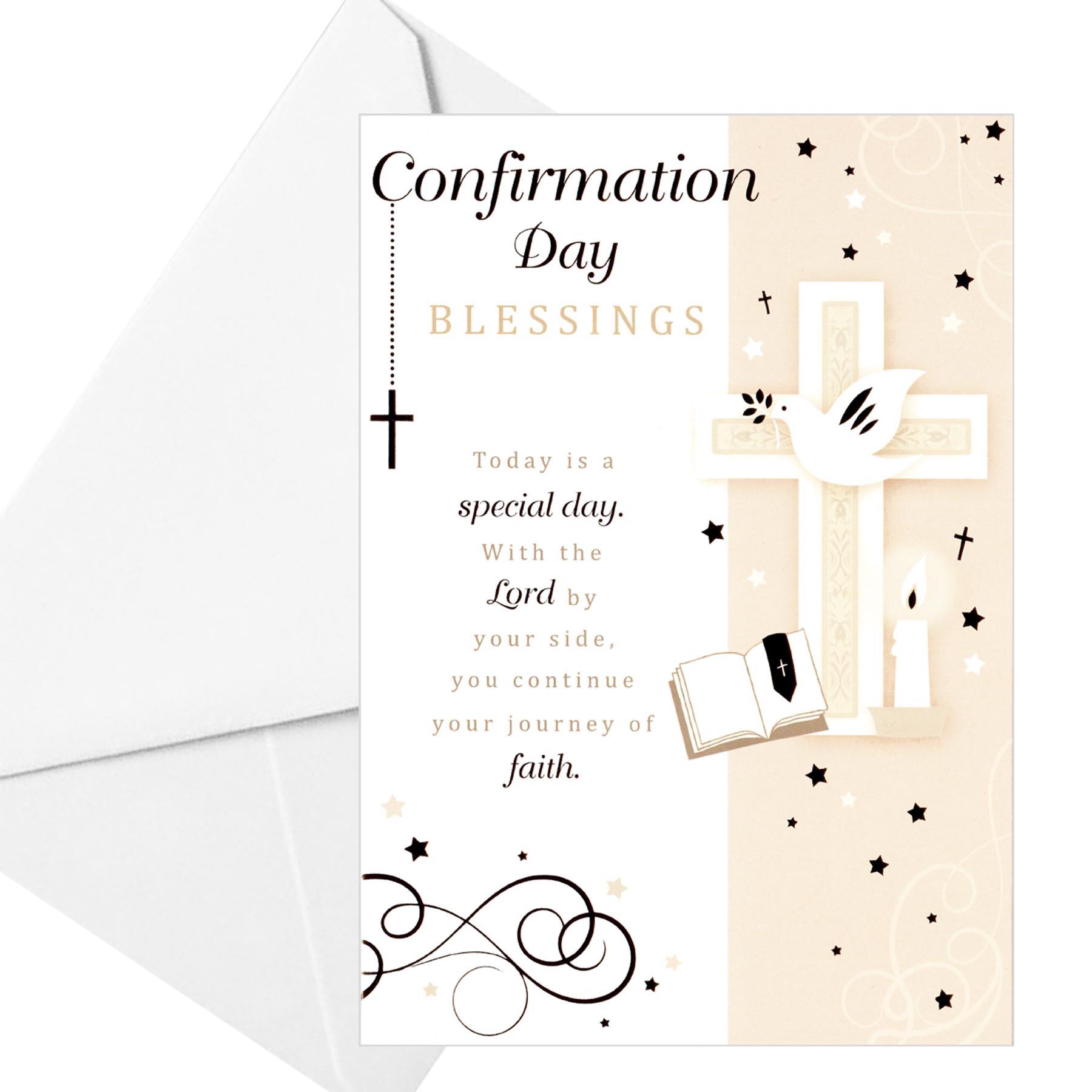 Confirmation Card with Foil Detail and White Envelope – Choose Design