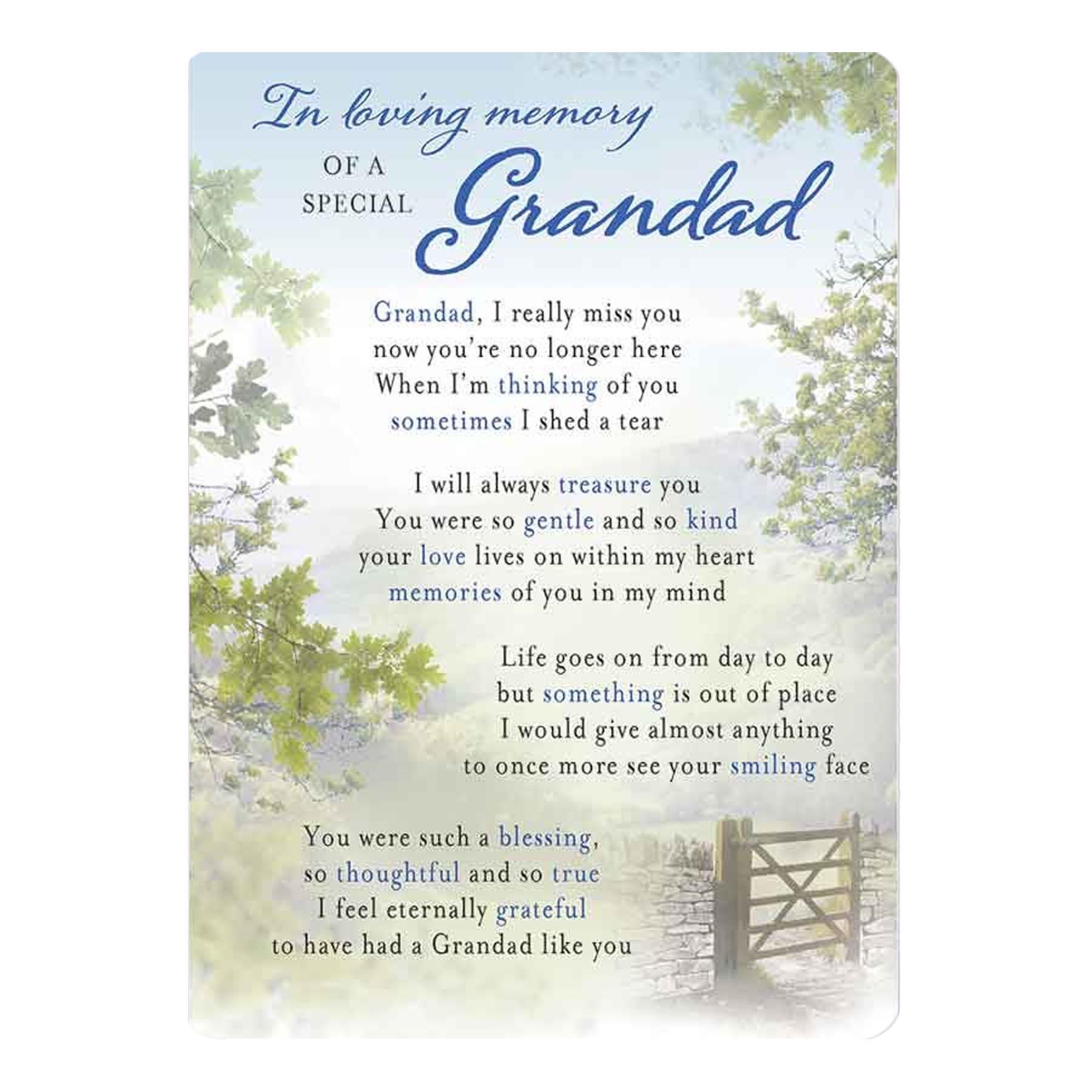 In Loving Memory Relation Graveside Memorial Card - Choose Design - Picture 26 of 29