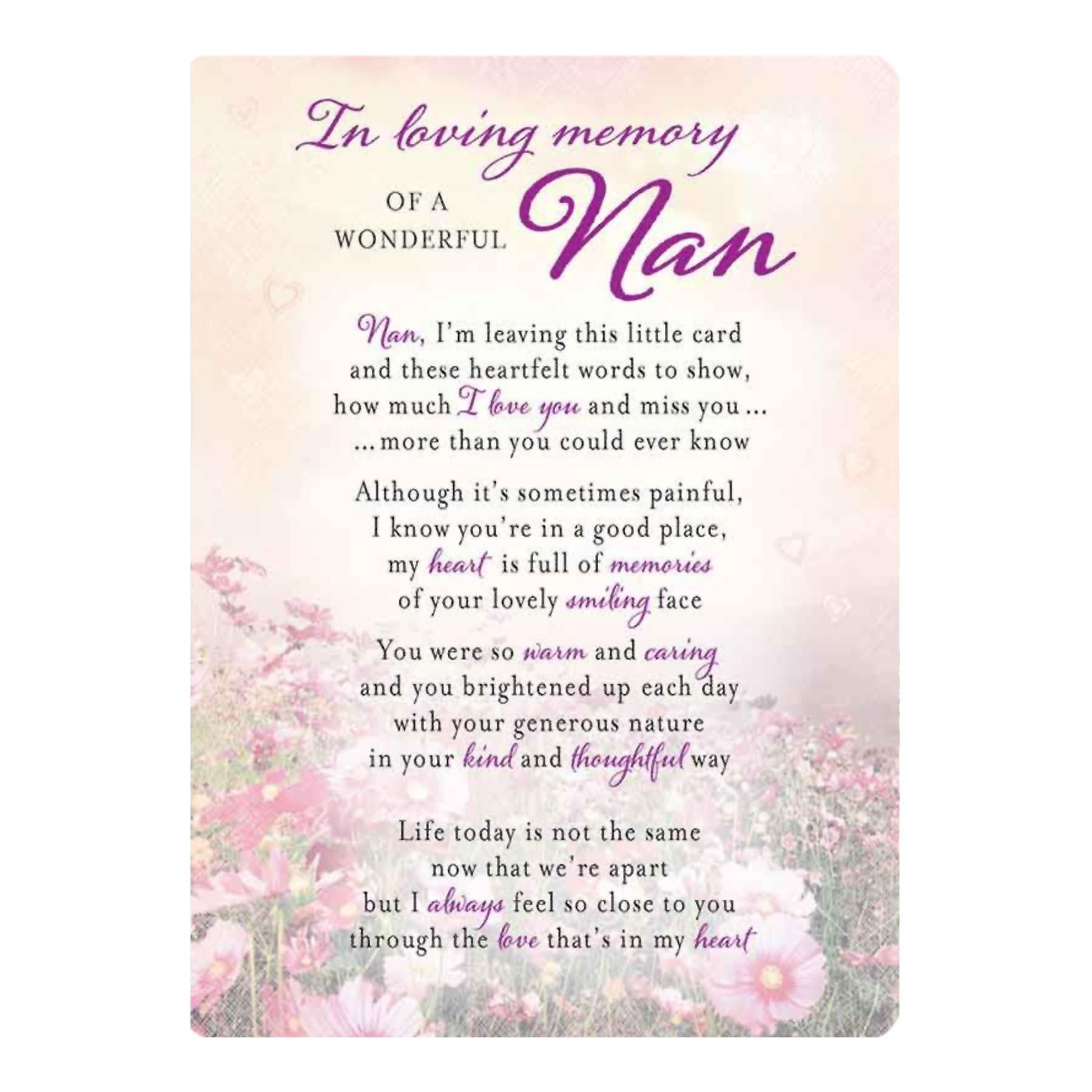 In Loving Memory Relation Graveside Memorial Card - Choose Design - Picture 28 of 29