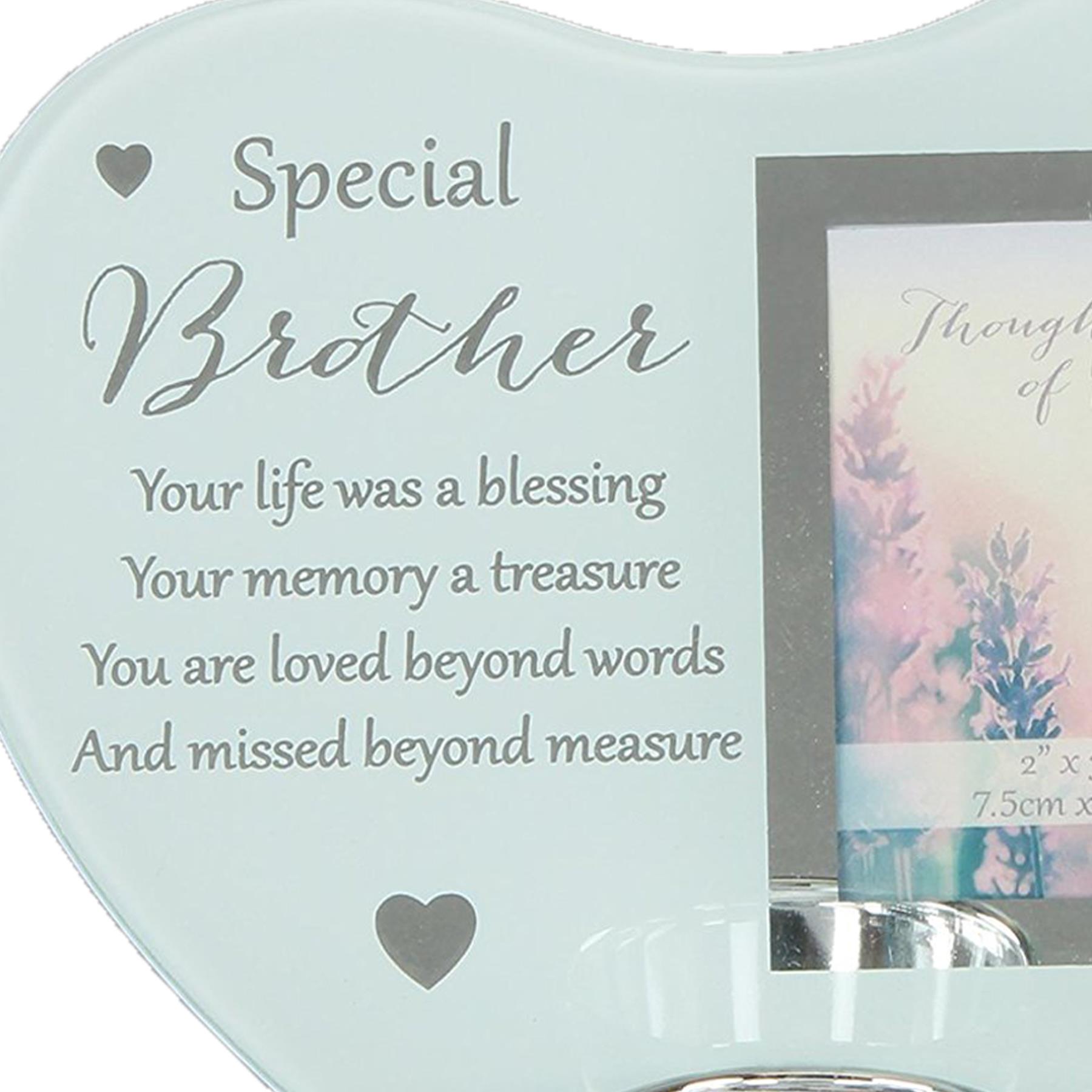 Glass Memorial Tea Light Candle Holder with Photo Frame - Choose Design - Picture 12 of 24
