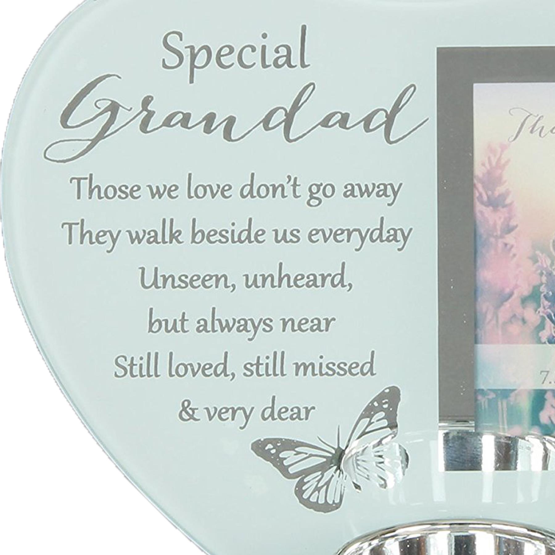 Glass Memorial Tea Light Candle Holder with Photo Frame - Choose Design - Picture 20 of 24