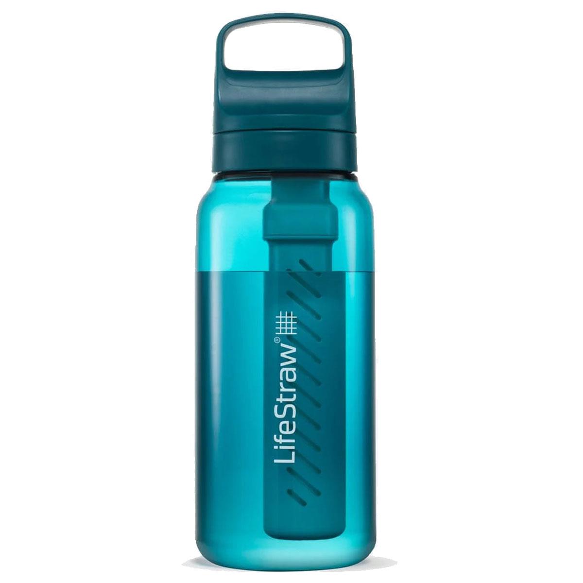 Lifestraw Go Go 2.0 Water Filter Bottle - Navy - 1 Litre - 2 Stage Filter - Water Filtration - BPA Free - Recycled Materials - Walking - Hiking - Image 4