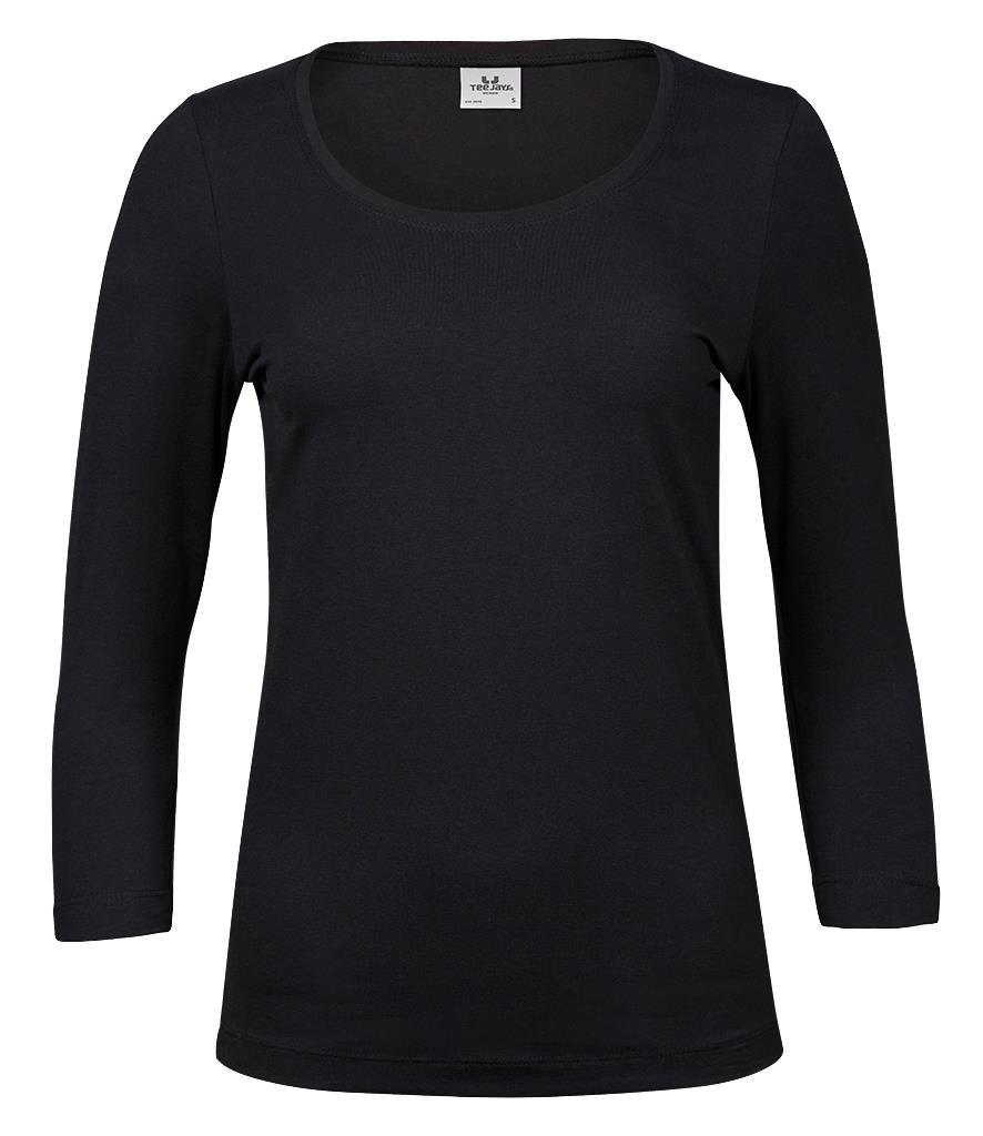 Tee Jays Womens Ladies Stretch Cotton/Elastane 3/4 Sleeve Tee T-Shirt S-3XL - Picture 5 of 5