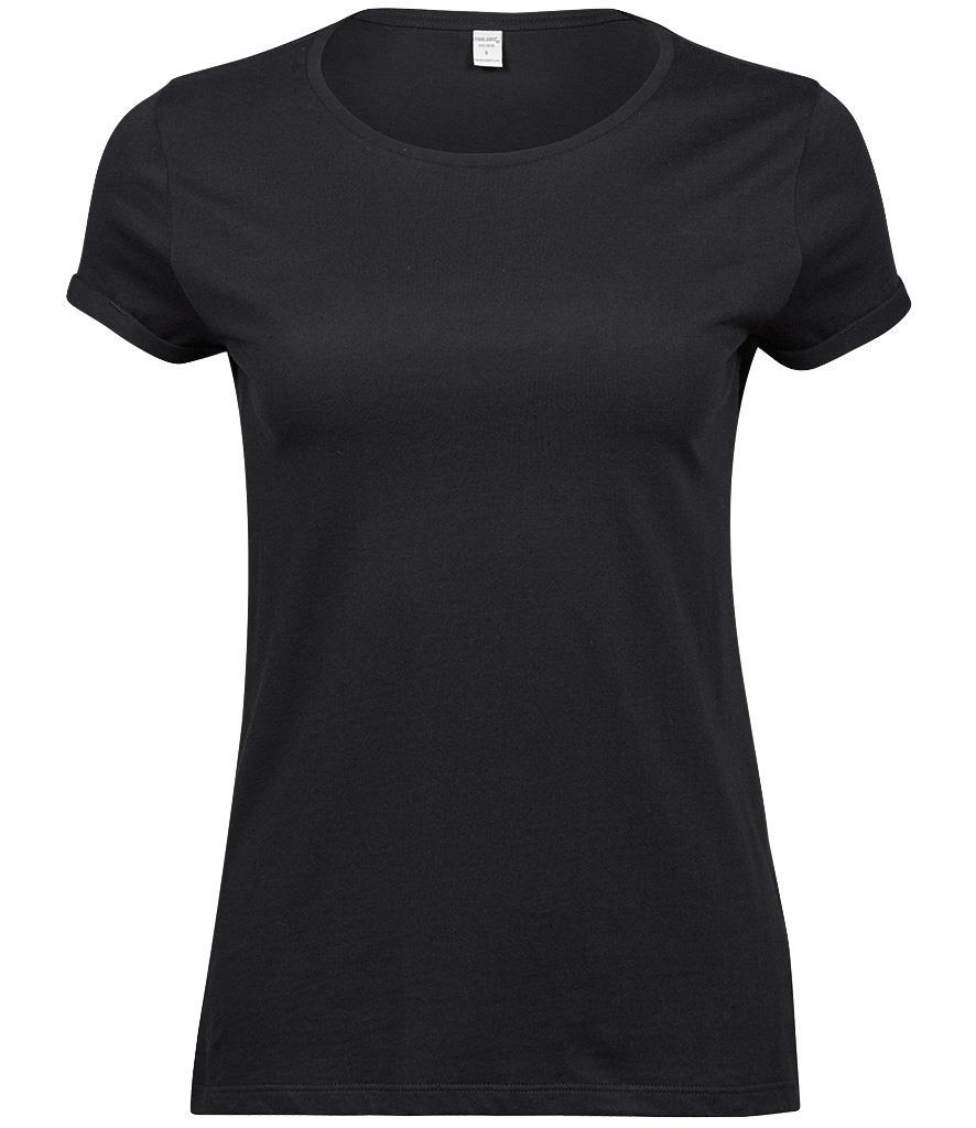 Camiseta enrollable de algodón Tee Jays para dama y mujer S-XXL - Imagen 3 de 5