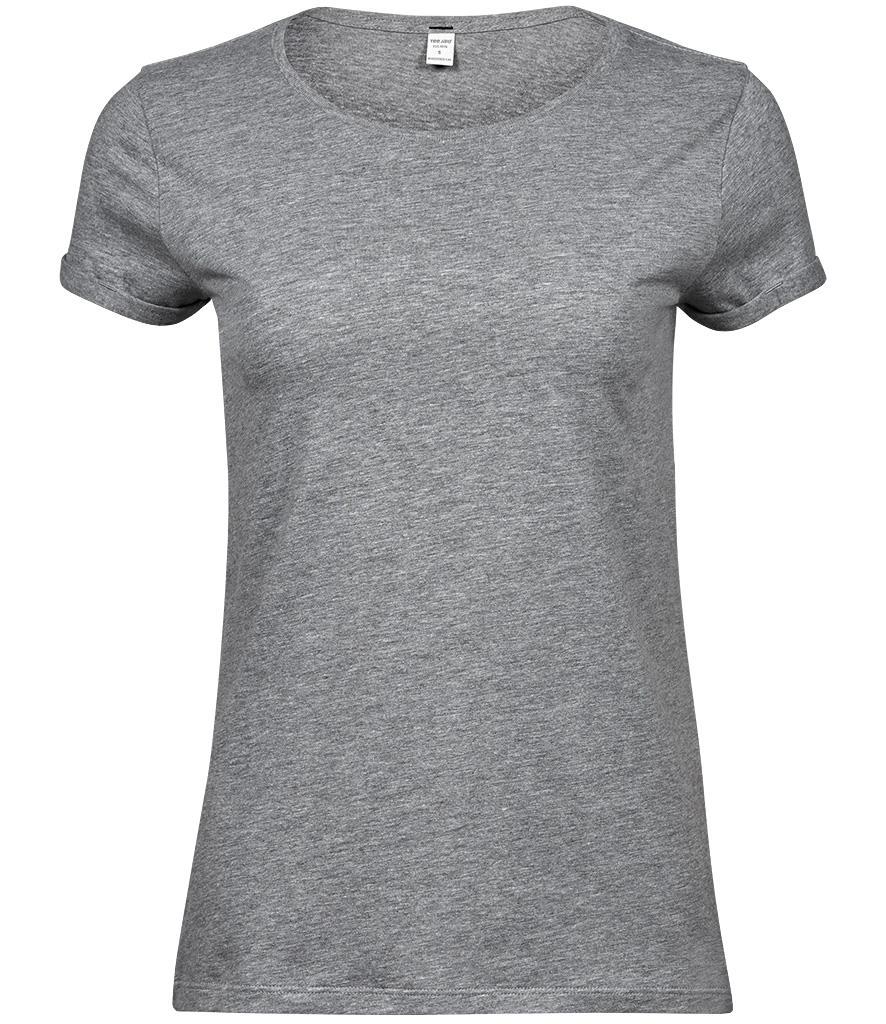 Camiseta enrollable de algodón Tee Jays para dama y mujer S-XXL - Imagen 4 de 5