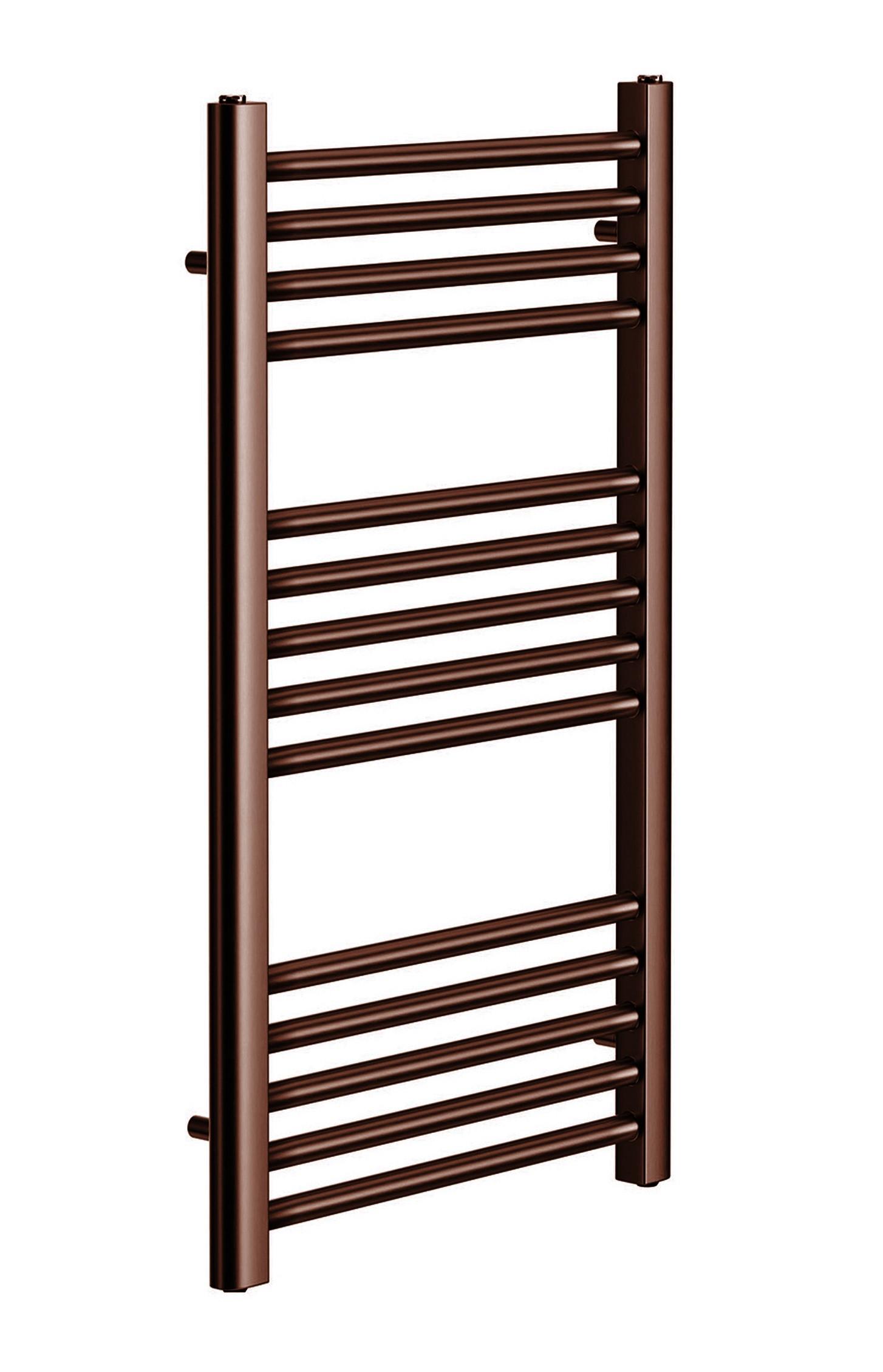 York Flat Brushed Bronze Central Heating Towel Rail  Bathroom Radiator