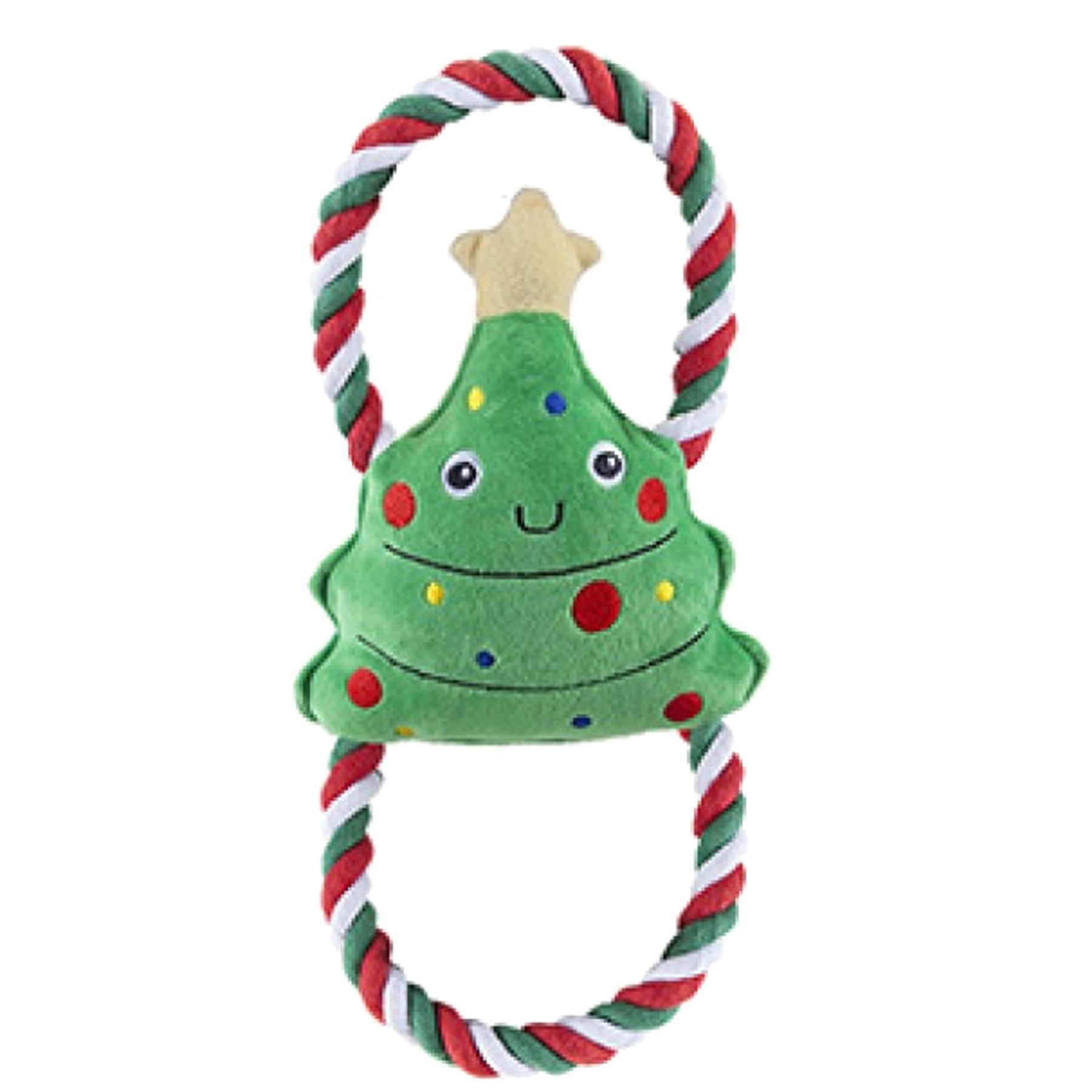 Navidad Cuerda Y Peluche Juguete Con Silbador Tirador - Elegir Diseño - Imagen 2 de 4