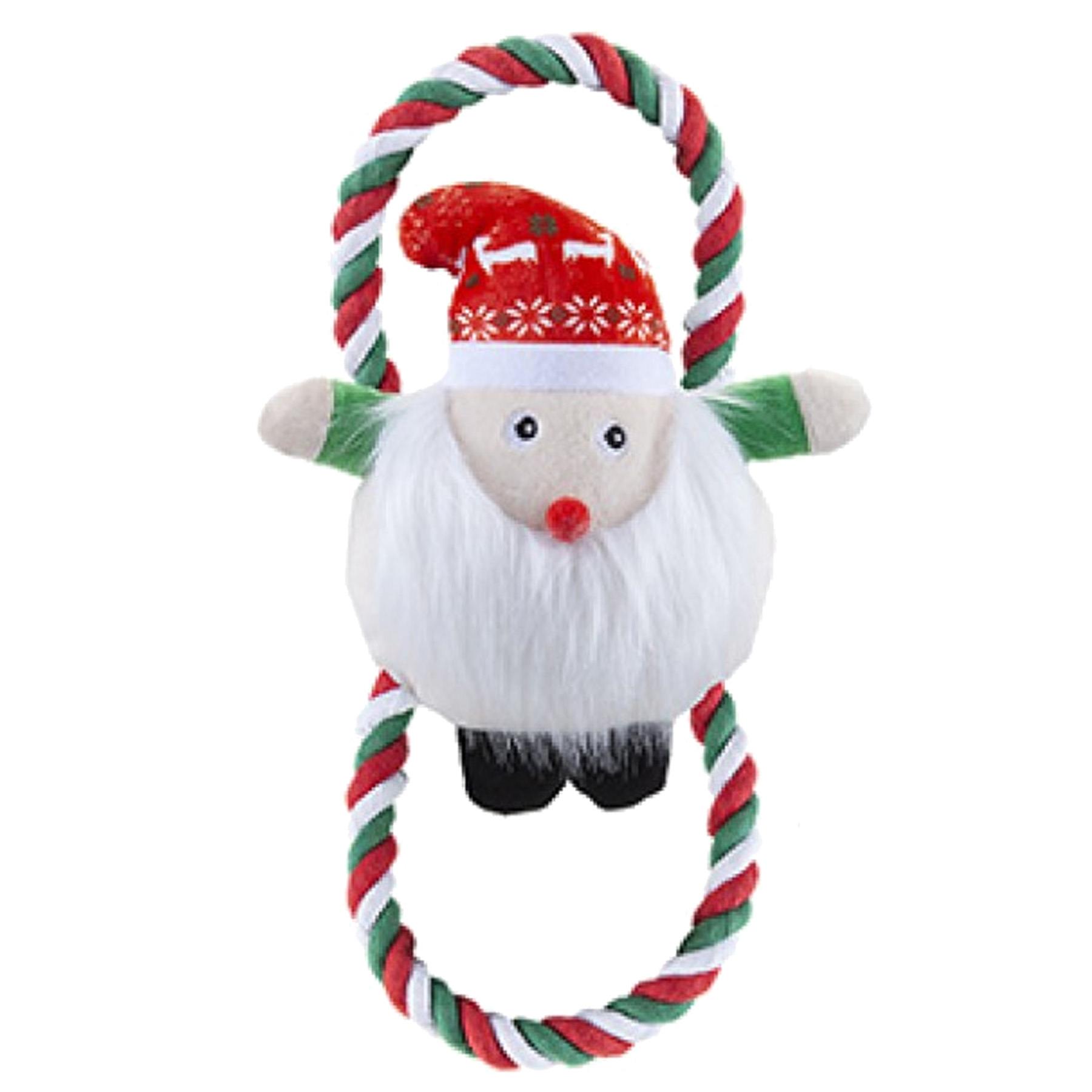 Navidad Cuerda Y Peluche Juguete Con Silbador Tirador - Elegir Diseño - Imagen 3 de 4