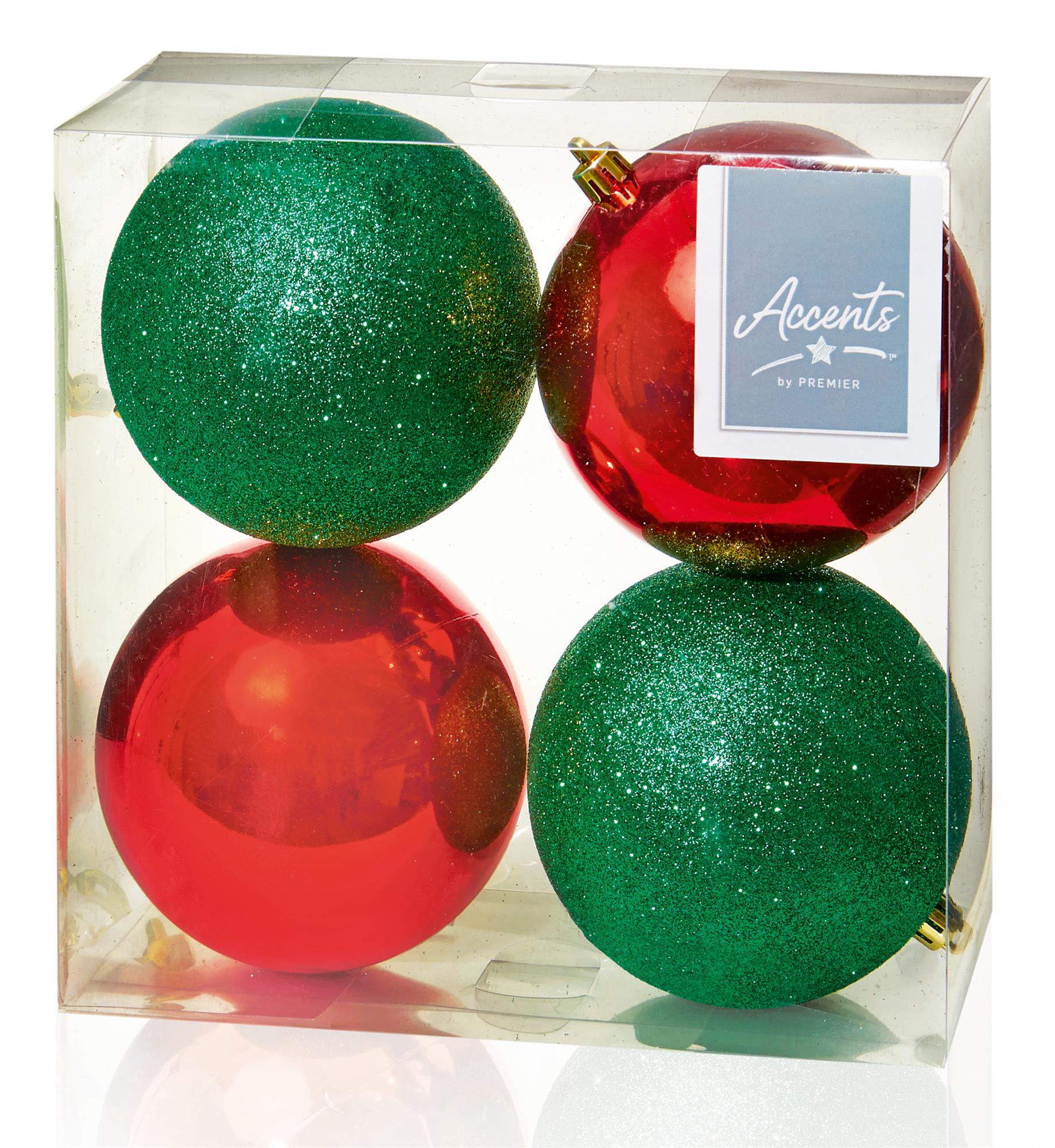 Christmas Shatterproof Tree Decorations Red and Green - Choose Design - Bild 17 von 19