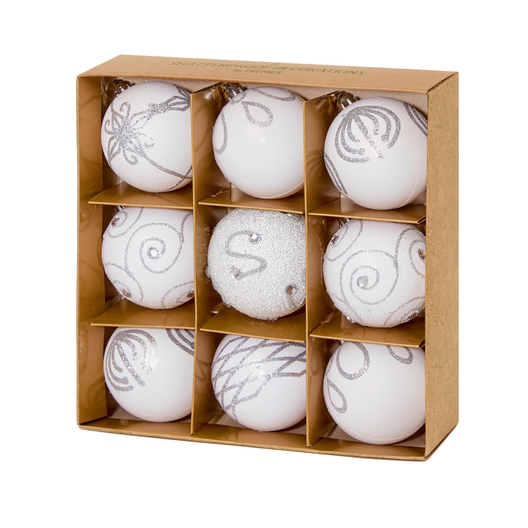 Baumschmuck Weihnachten bruchsicher weiß - Design wählbar - Bild 9 von 15