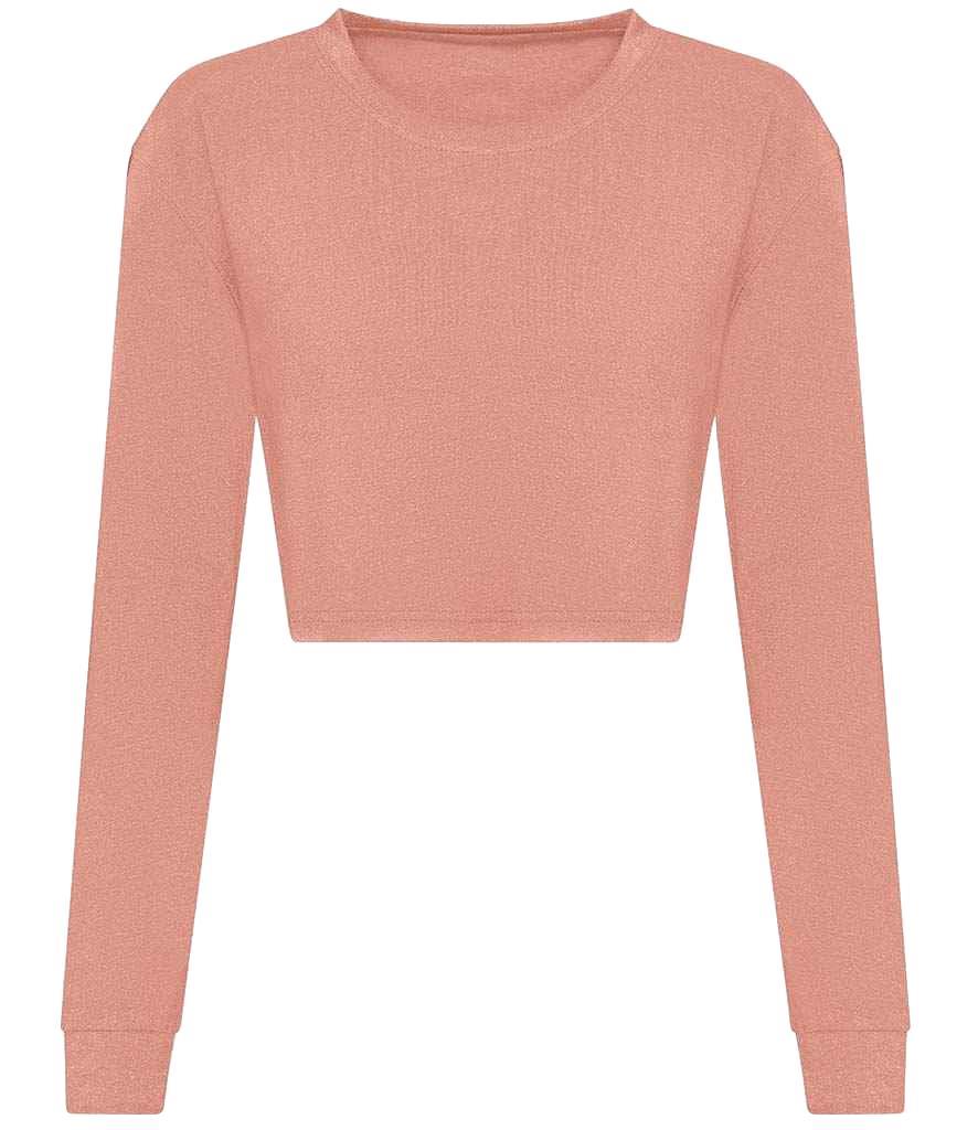 AWDis Womens Long Sleeve Cropped T-Shirt