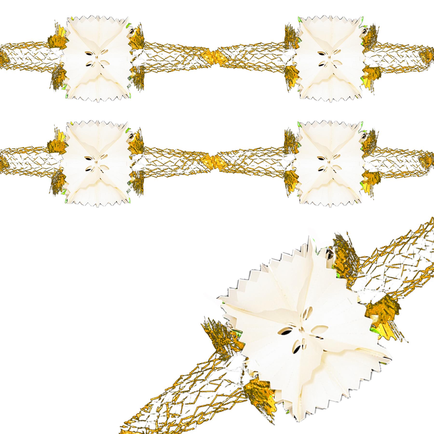 Weihnachtsfolie Deckendeko gold / elfenbein - Design wählbar - Bild 7 von 7