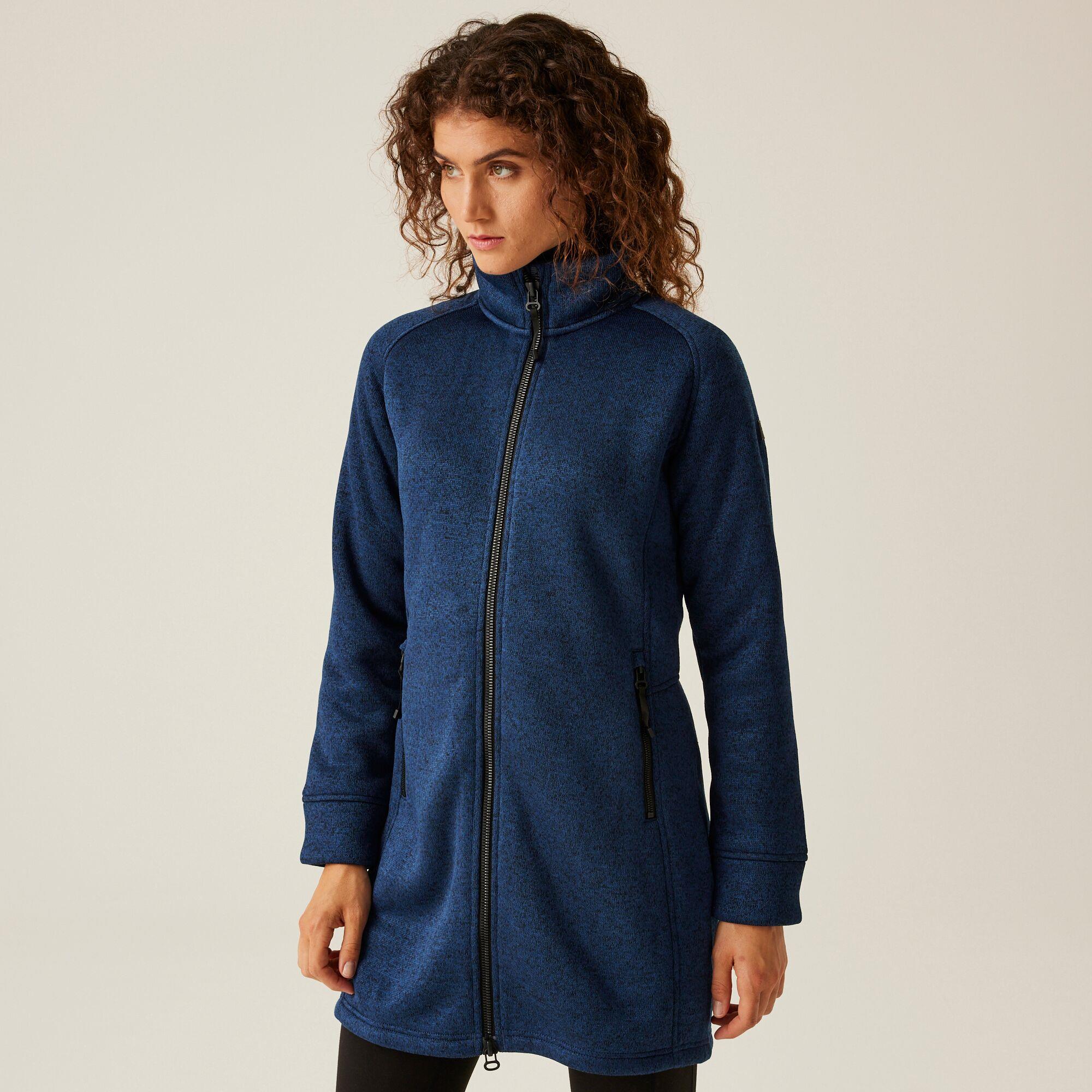 Regatta Womens Emilide Long Length Jacket Cost Fleece Full Zip with Pockets