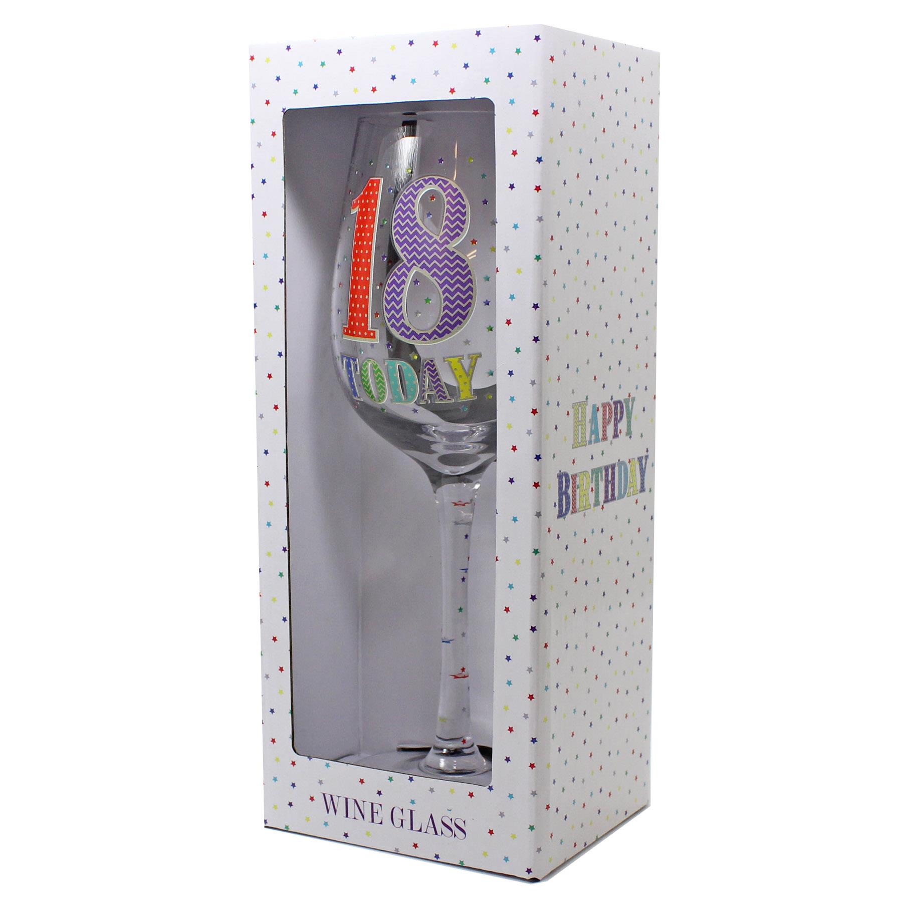 Birthday Wine Glass with Star Design - Choose Age - Picture 7 of 10
