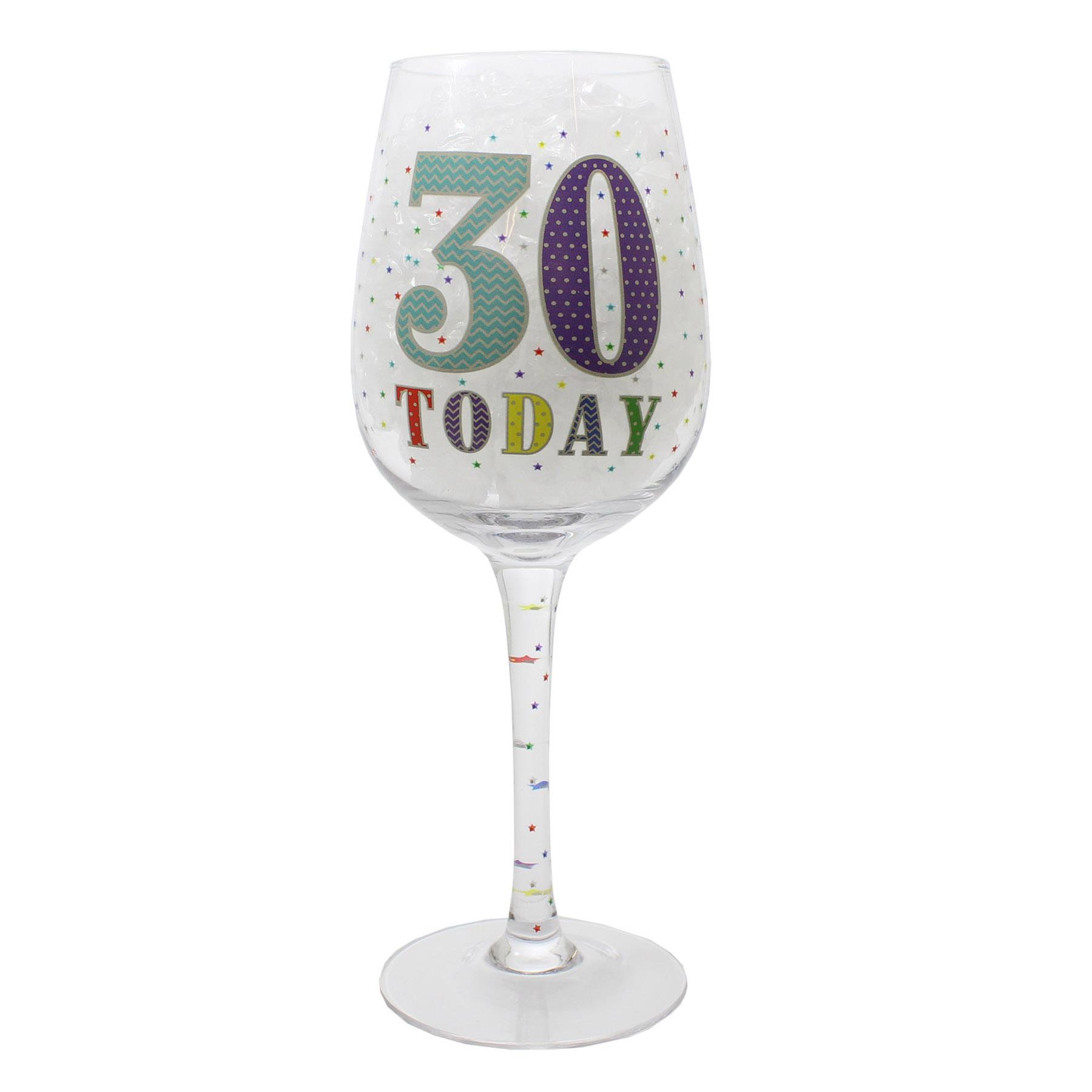 Birthday Wine Glass with Star Design - Choose Age - Picture 8 of 10