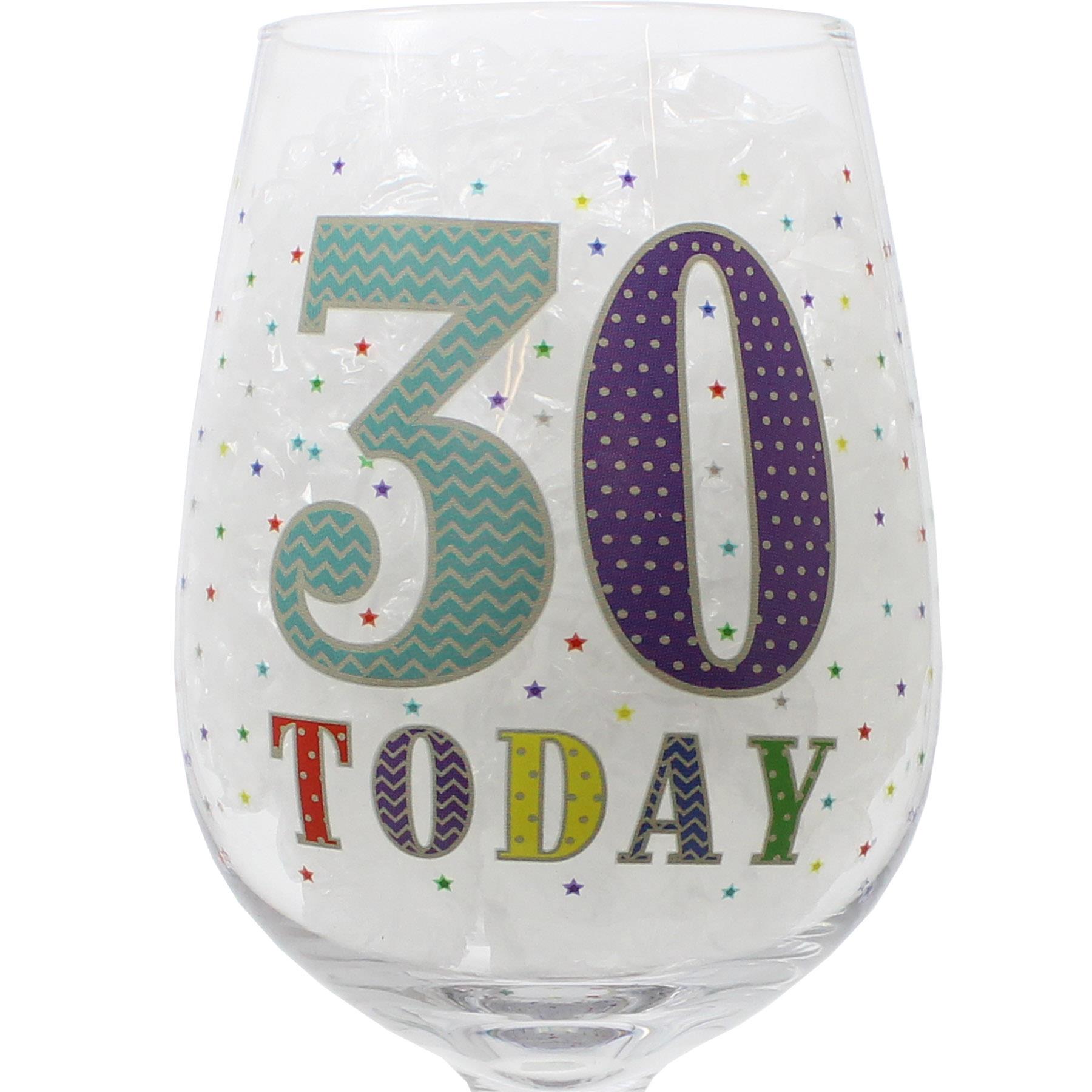 Birthday Wine Glass with Star Design - Choose Age - Picture 9 of 10