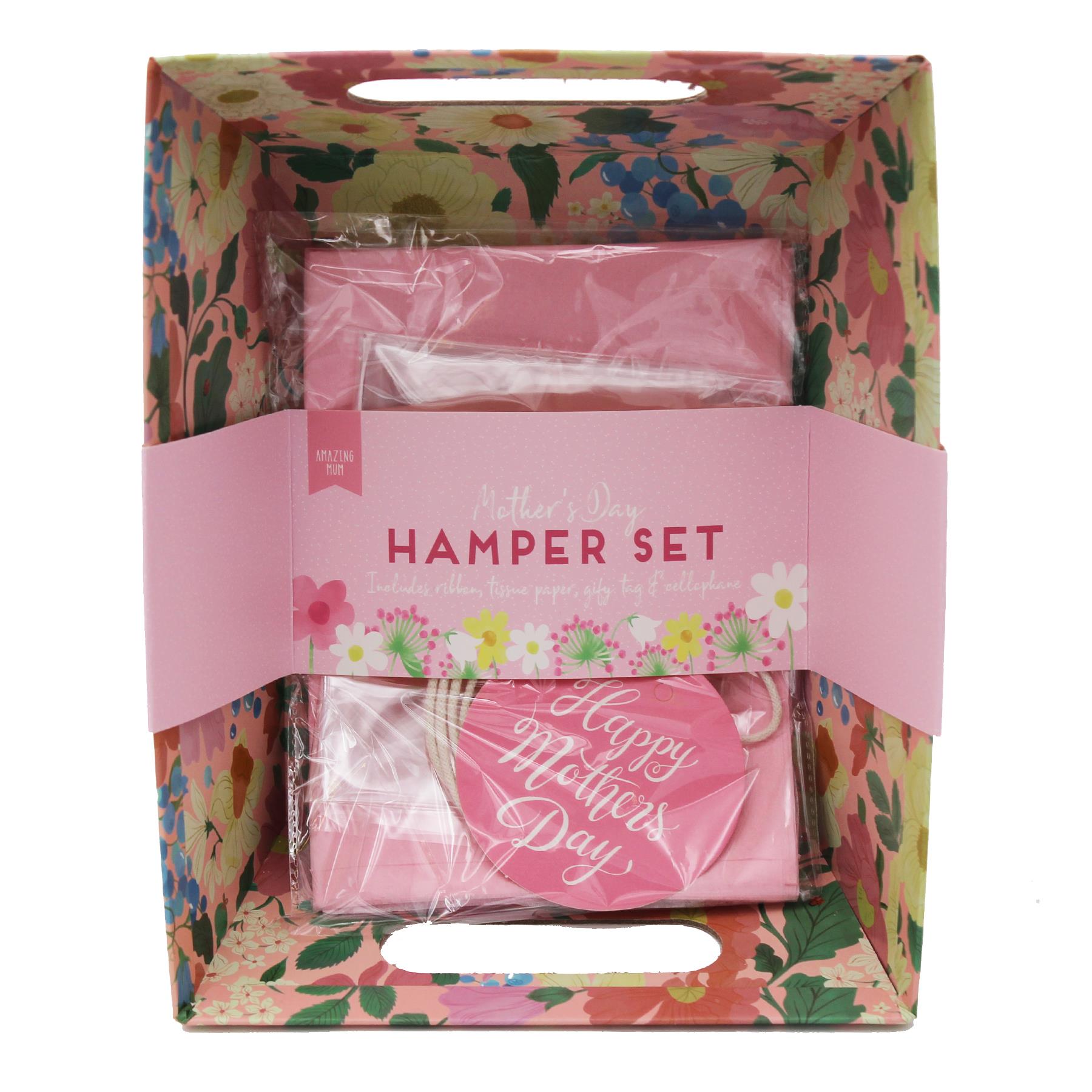 Mother's Day Hamper Basket Kit Gift Box Tissue Paper Bag and Tag - Picture 4 of 7