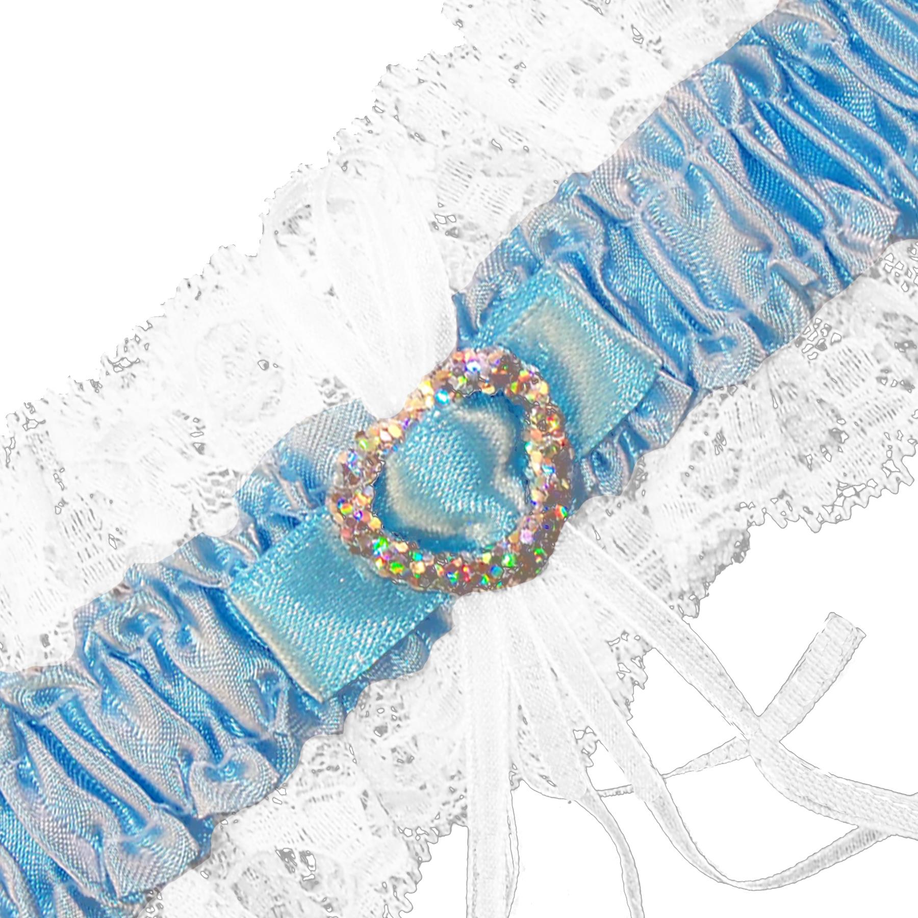 Wedding Day Garter with Satin and Lace - Choose Design - Picture 7 of 11