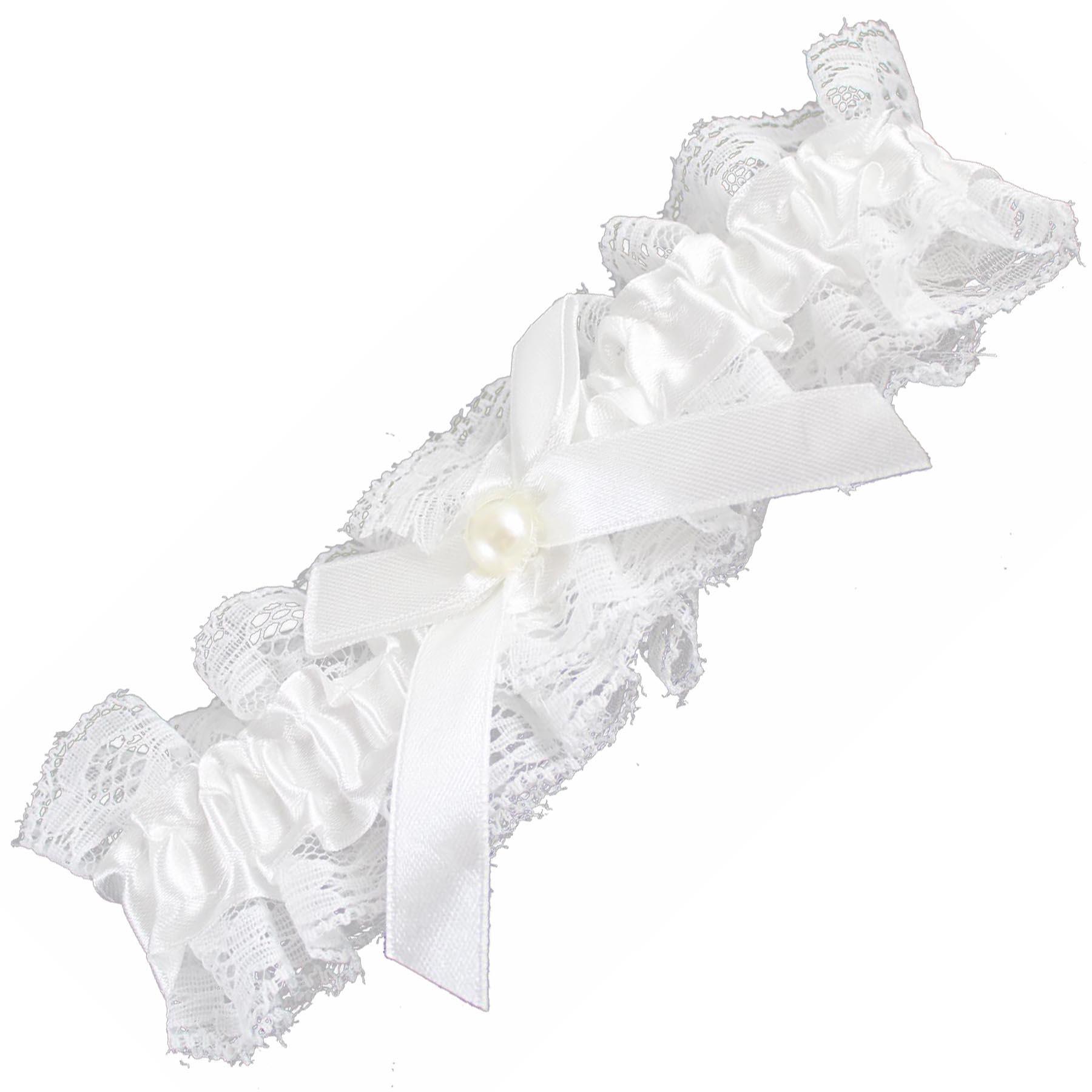 Wedding Day Garter with Satin and Lace - Choose Design - Picture 8 of 11