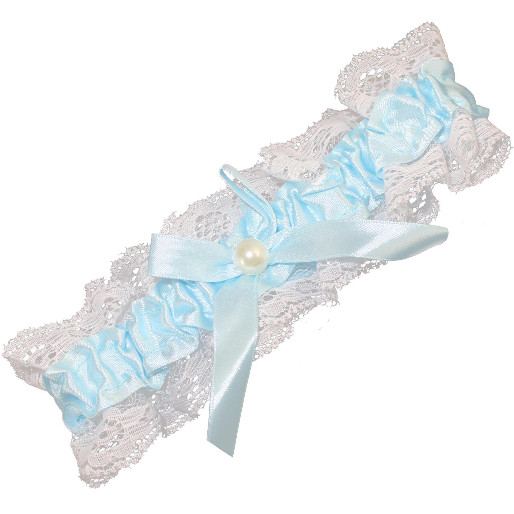 Wedding Day Garter with Satin and Lace - Choose Design - Picture 10 of 11