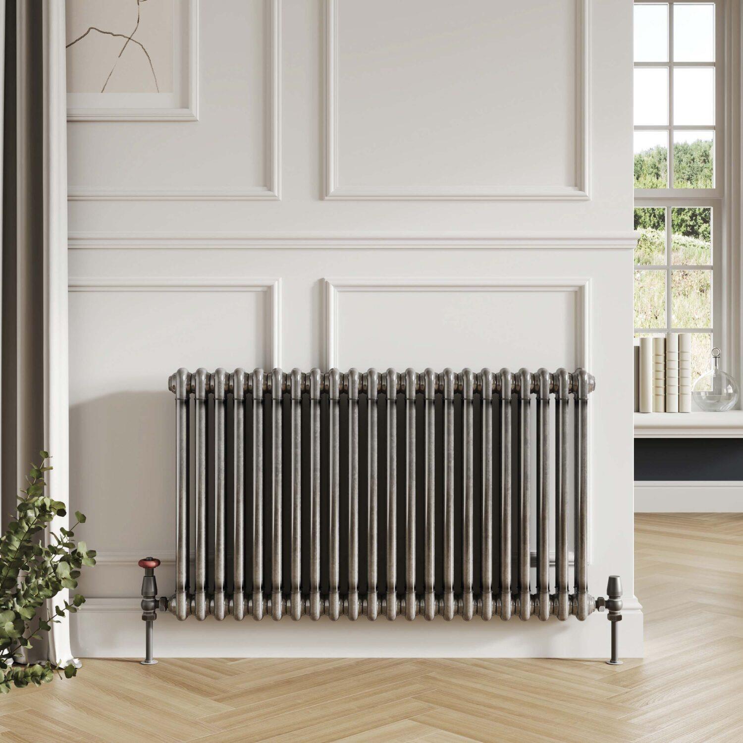 2 Column Raw Metal Column Radiators - 600mm High