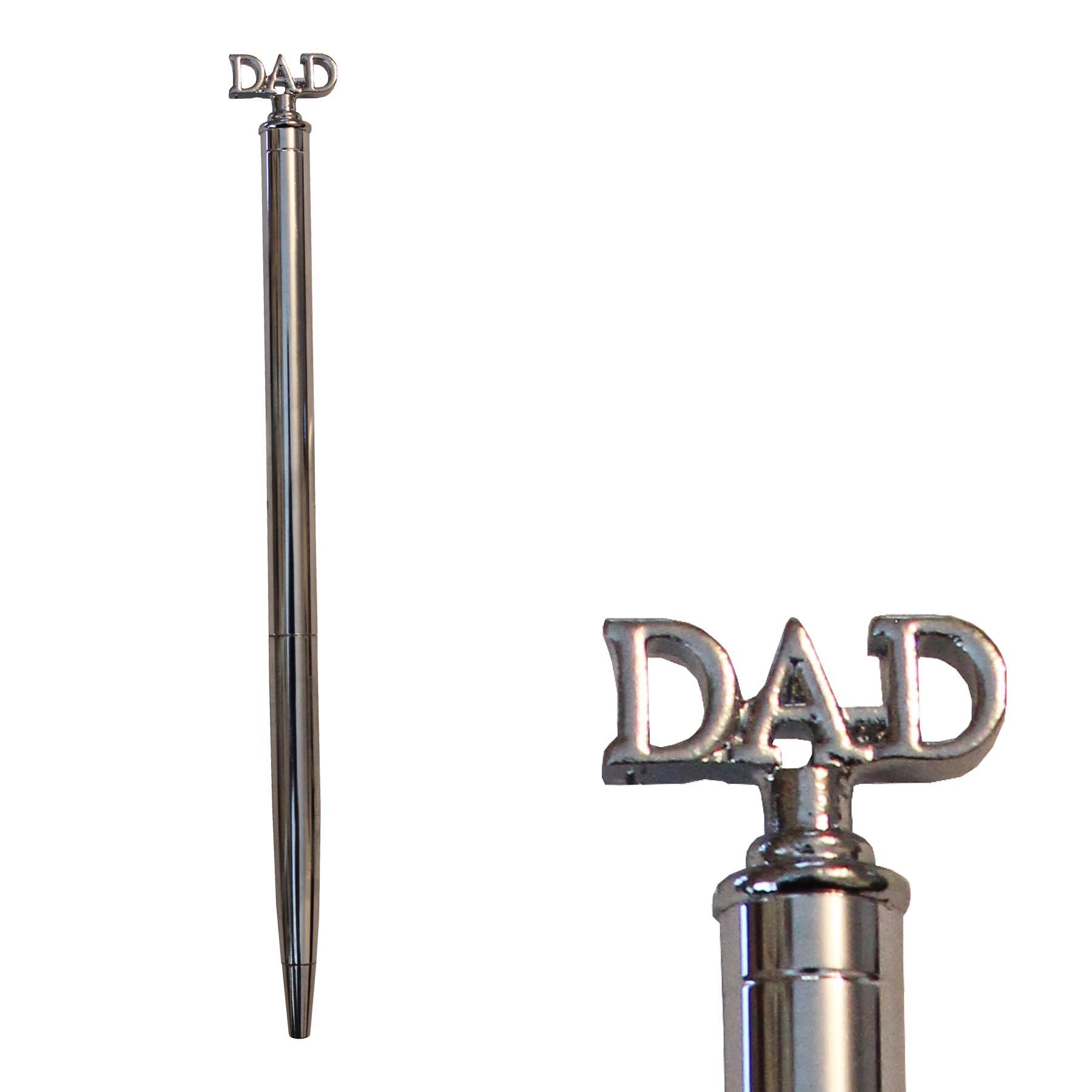 Silver Barrel Pen with Dad Word Top Ideal Father’s Day Gift