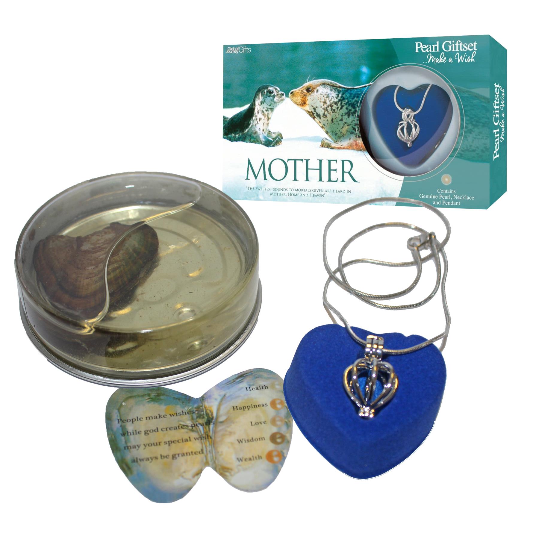 Wish Pearl and Pendant Necklace Gift Set - Choose Design
