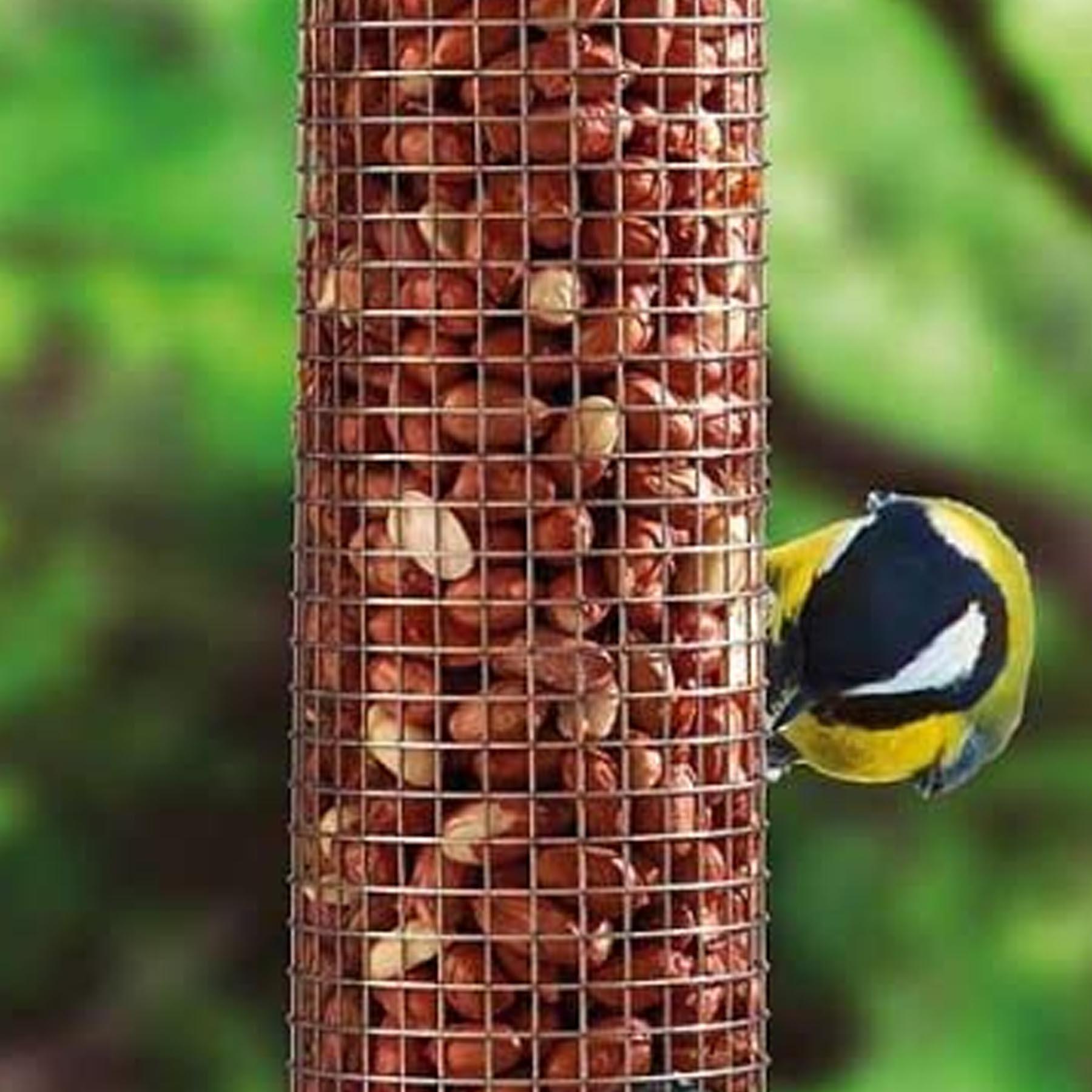 Hanging Peanut Bird Feeder Mesh Wired - Choose Colour