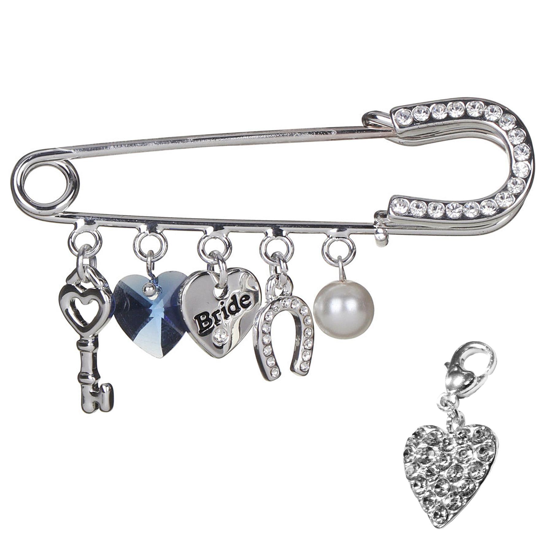 Equilibrium Wedding Silver Plated 'Bridal Pin' Keepsake - Old New