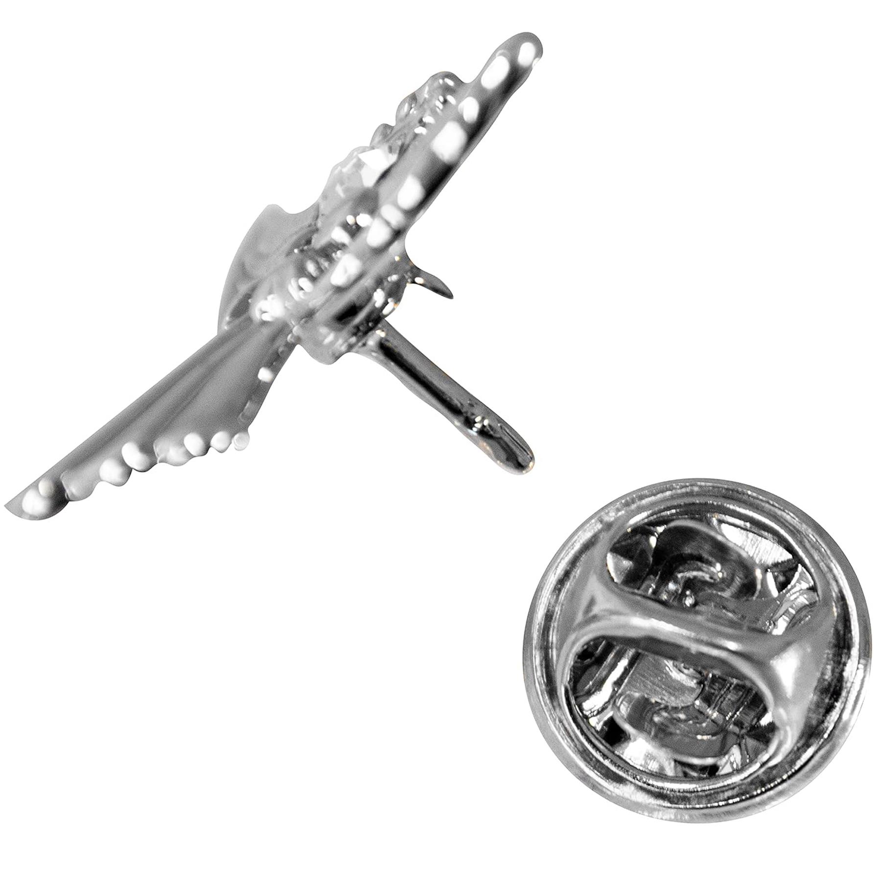 Gedenk Schutzengel Pin Anstecker silberfarben - Design wählbar - Bild 7 von 7