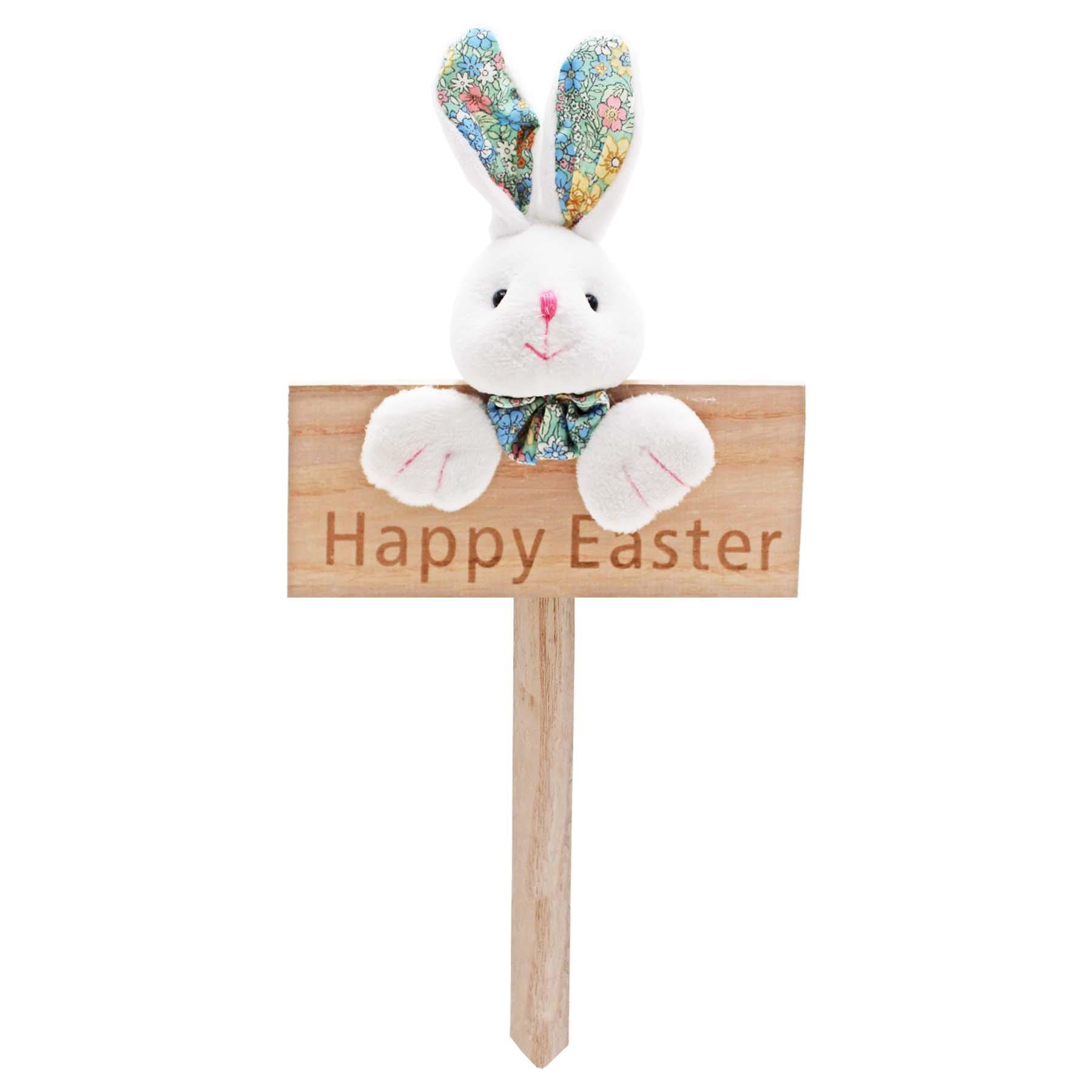 Easter Bunny Stake Plaque Ideal For Easter Egg Hunt 35cm - Choose Design