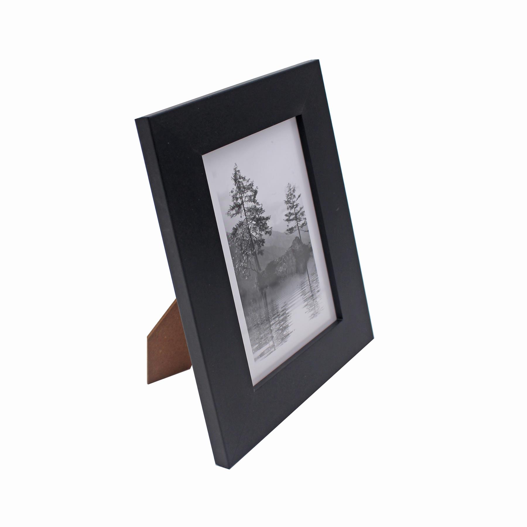 Black Photo Frame Portrait Landscape Free Standing or Wall Hanging – Choose Size