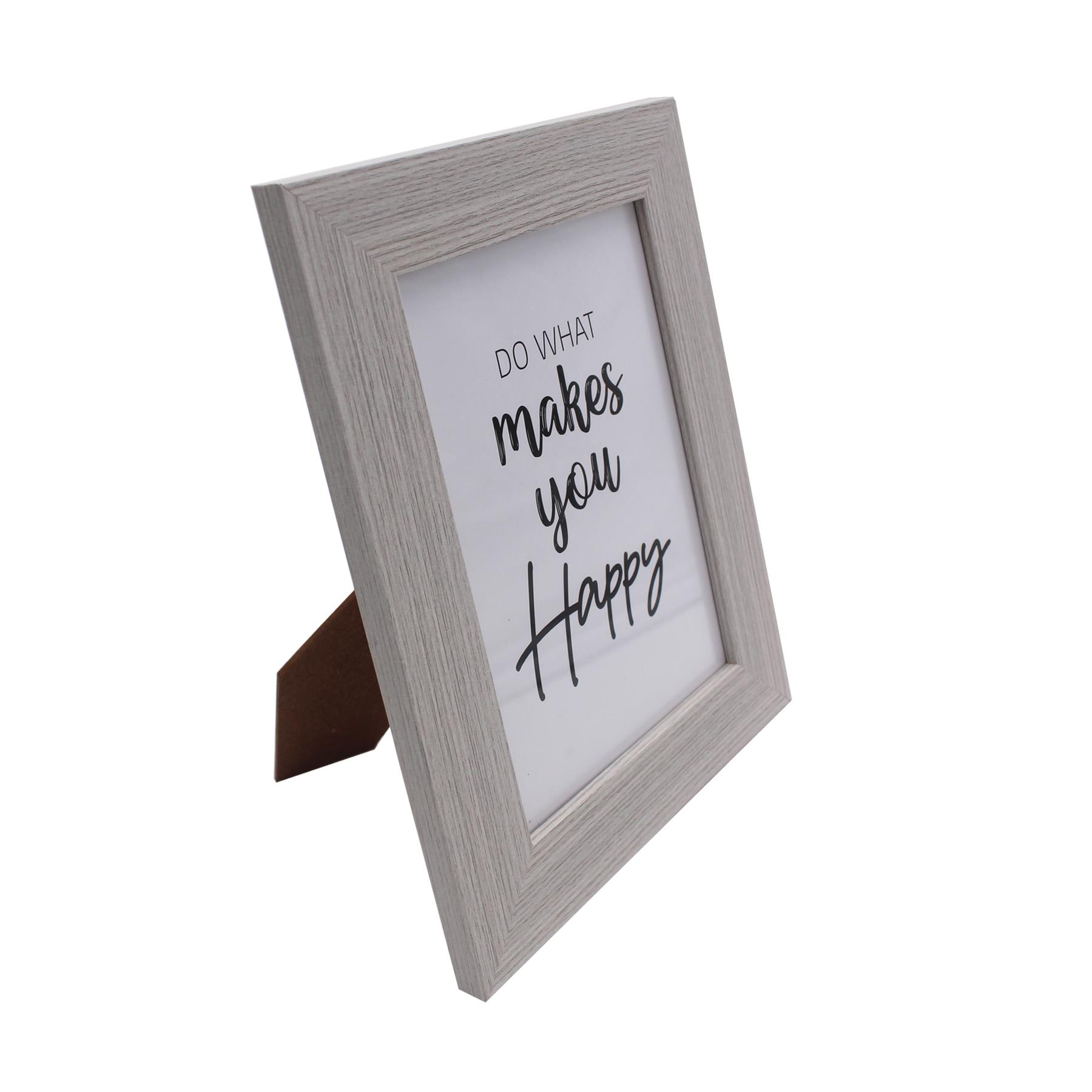 Grey Photo Frame Portrait Landscape Free Standing or Wall Hanging – Choose Size