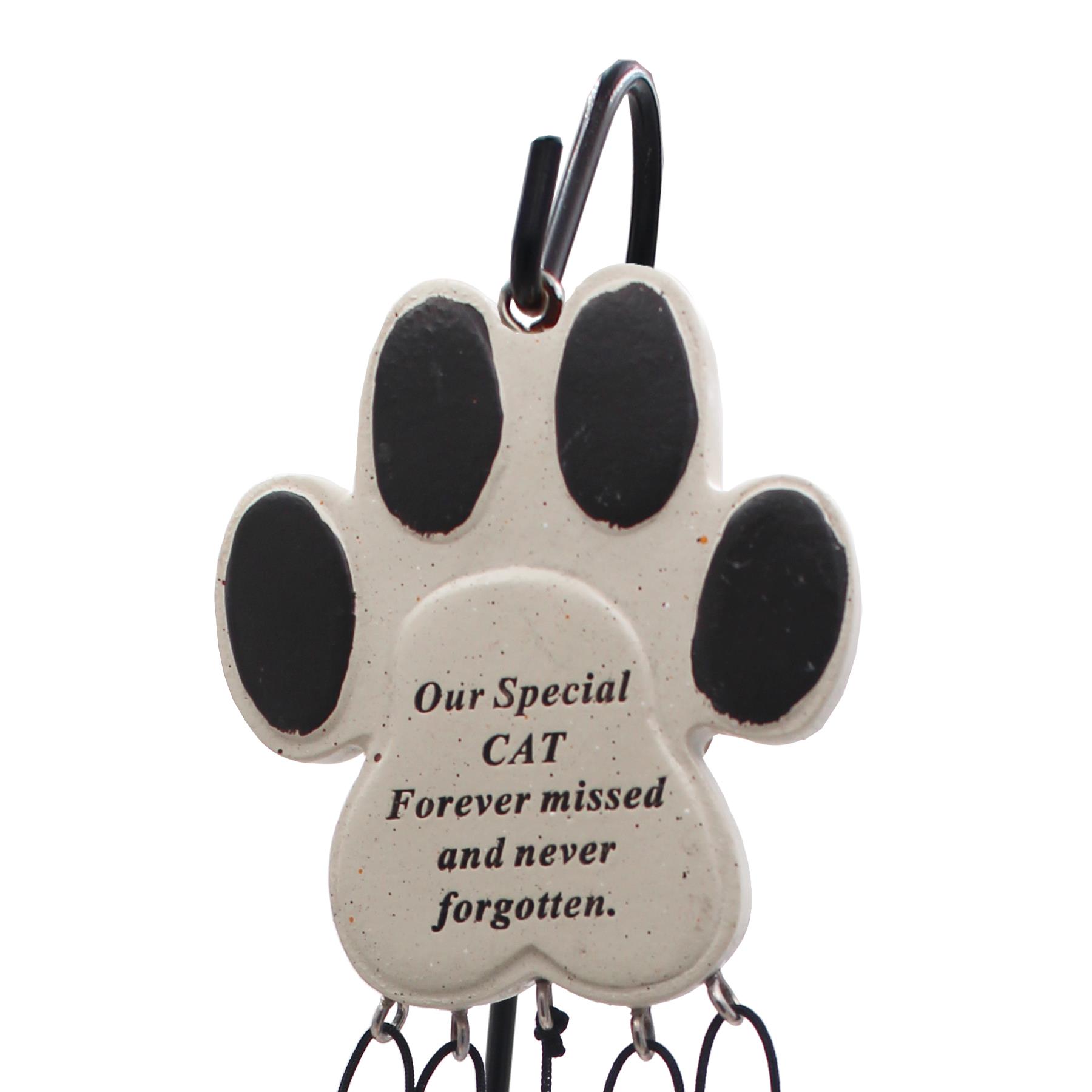Pet Hanging Wind Chime with Heartfelt Sentiment Message - Choose Design - Picture 7 of 13