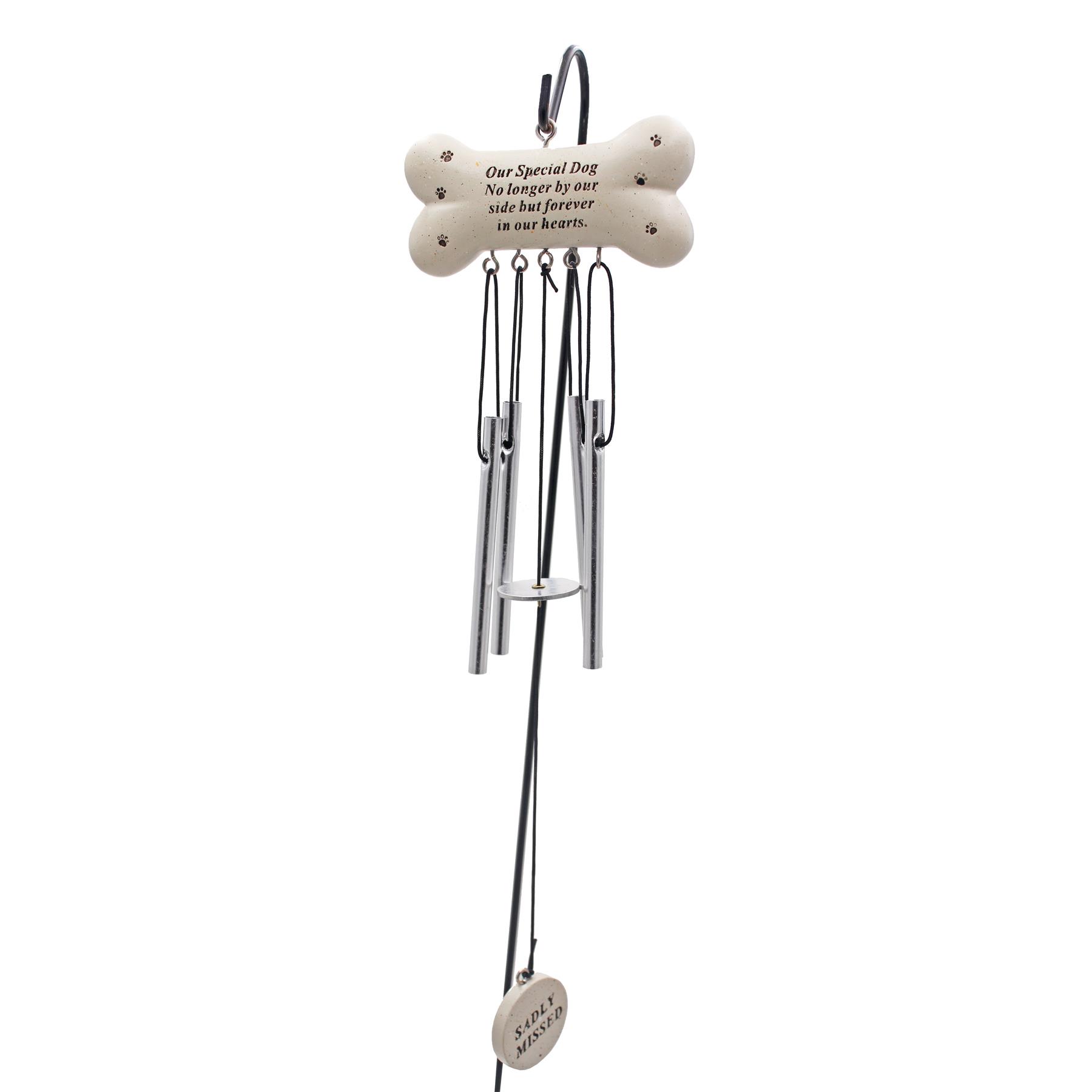 Pet Hanging Wind Chime with Heartfelt Sentiment Message - Choose Design - Picture 10 of 13