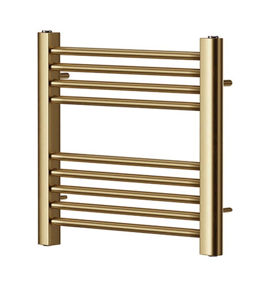 York Flat Brushed Brass Central Heating Towel Rails Bathroom Radiator - Picture 17 of 20