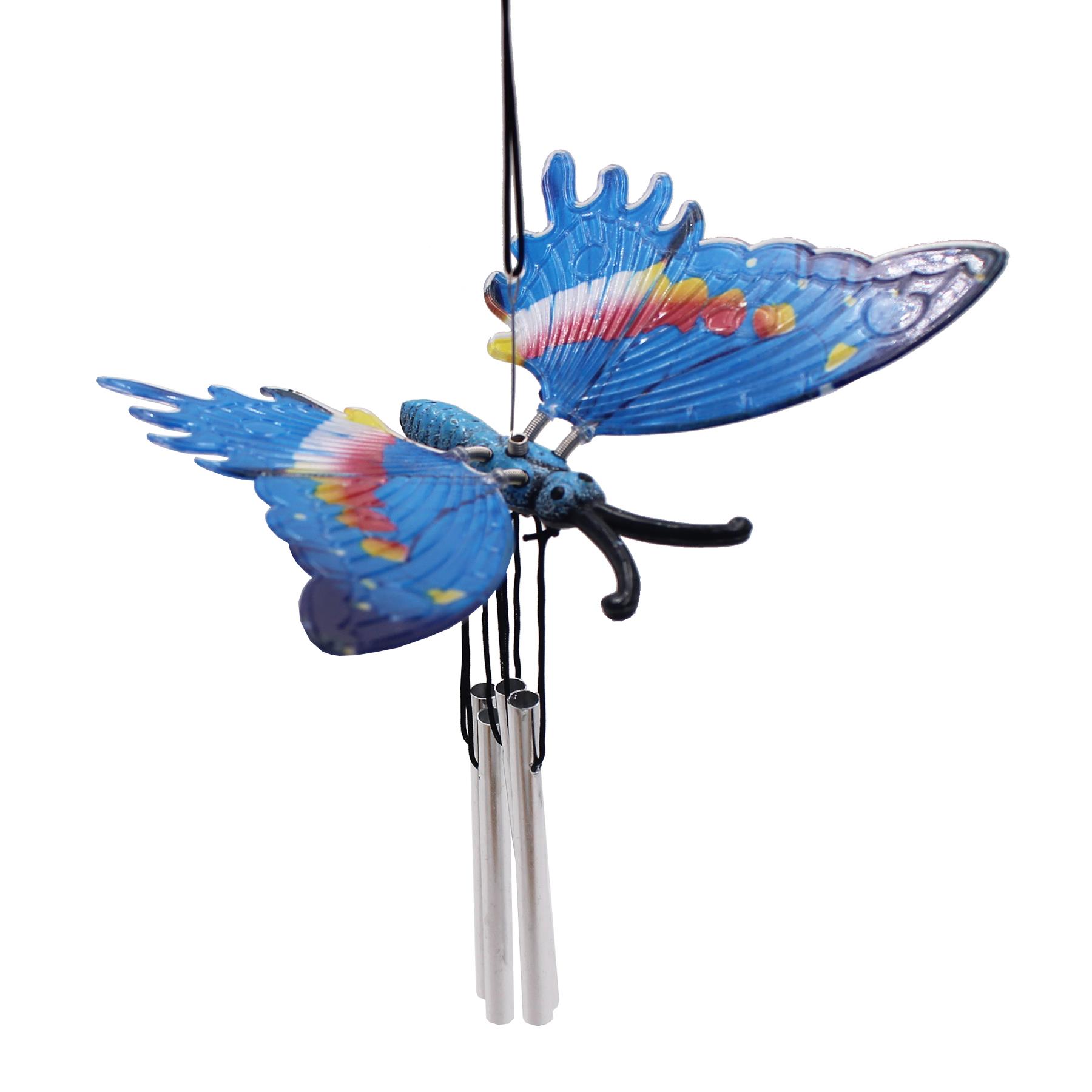 Butterfly Garden Wind Chime 25cm Hanging Ornament - Choose Colour - Picture 2 of 9