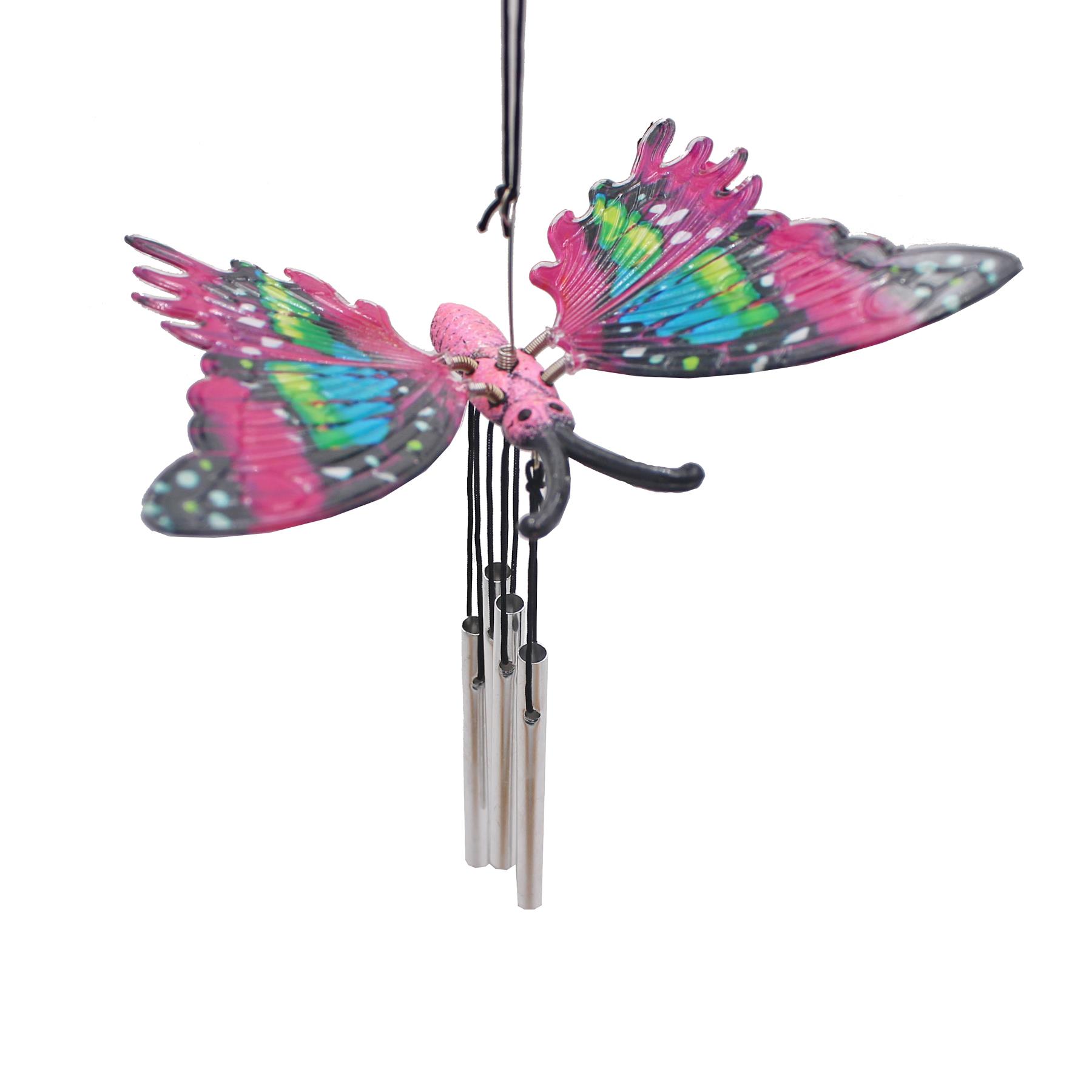 Butterfly Garden Wind Chime 25cm Hanging Ornament - Choose Colour - Picture 6 of 9