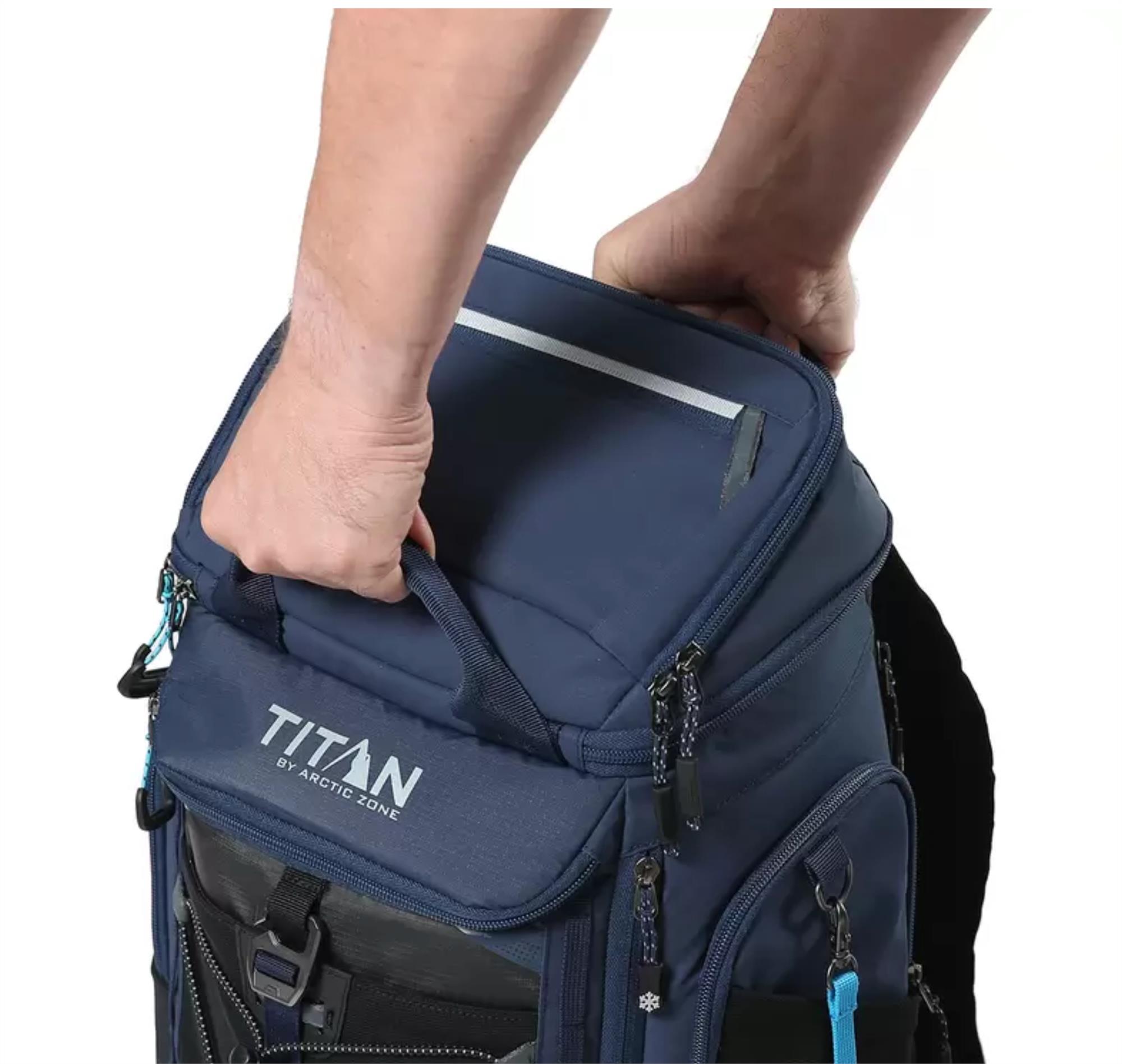 Titan 26 Dosen Rucksack Kühlbox Eisbeutel Essen Getränke mit 2 Eiswänden - Bild 6 von 14