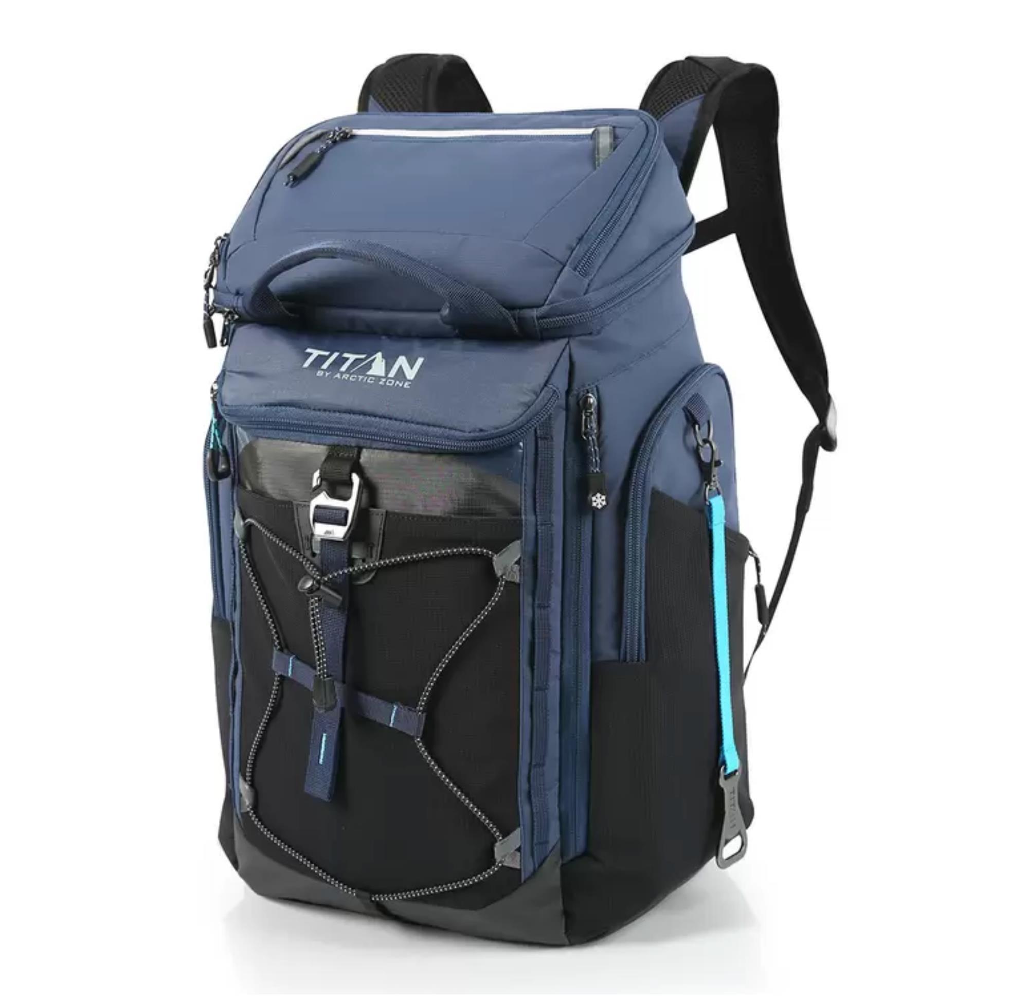 Arctic Zone Titan 26 Can Backpack Cooler Ice Bag for Food Drink with 2 Ice Walls