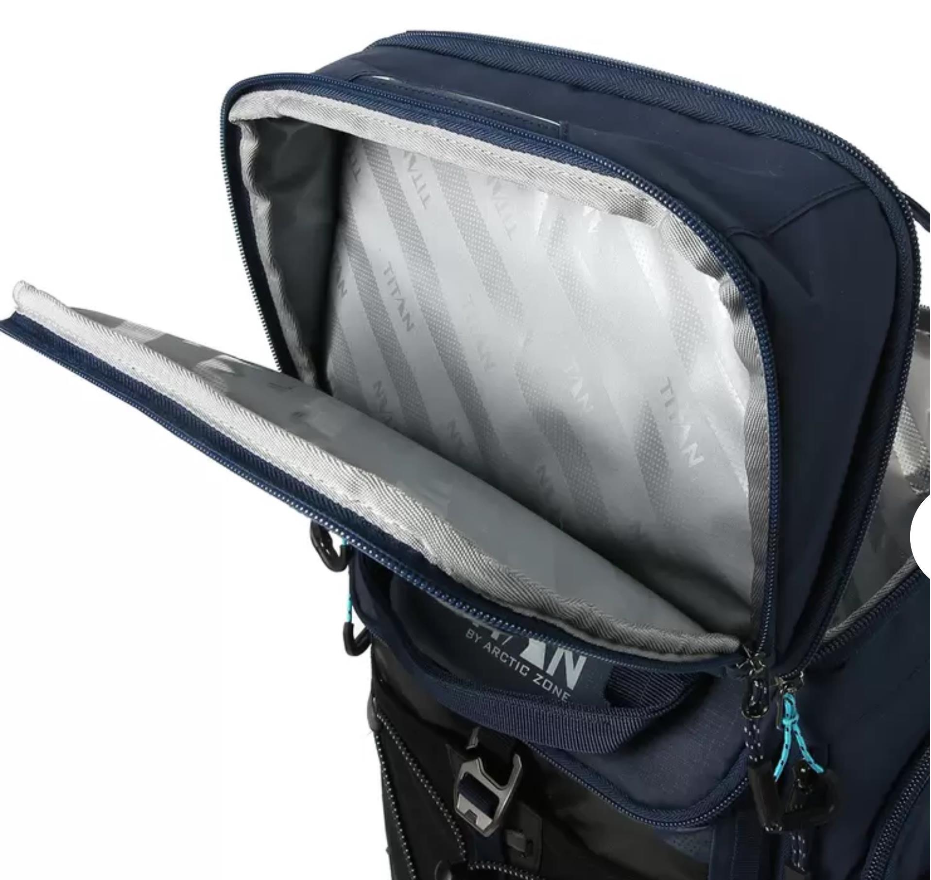 Titan 26 Dosen Rucksack Kühlbox Eisbeutel Essen Getränke mit 2 Eiswänden - Bild 8 von 14
