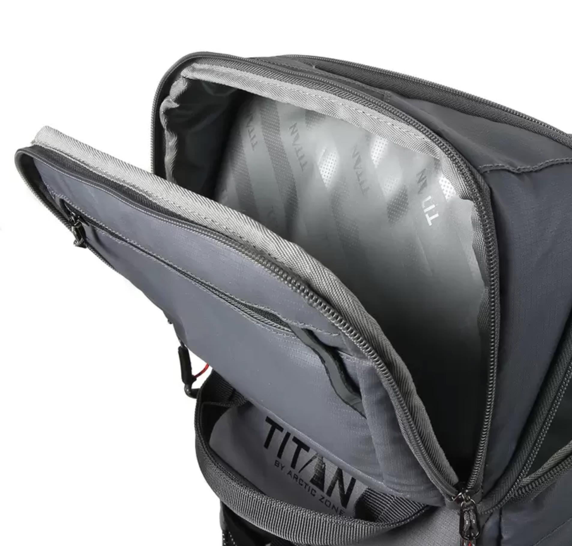 Titan 26 Dosen Rucksack Kühlbox Eisbeutel Essen Getränke mit 2 Eiswänden - Bild 14 von 14