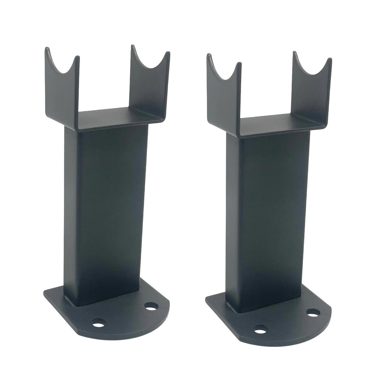 Oval Tube Radiator Support Feet (Pair) Anthracite/White