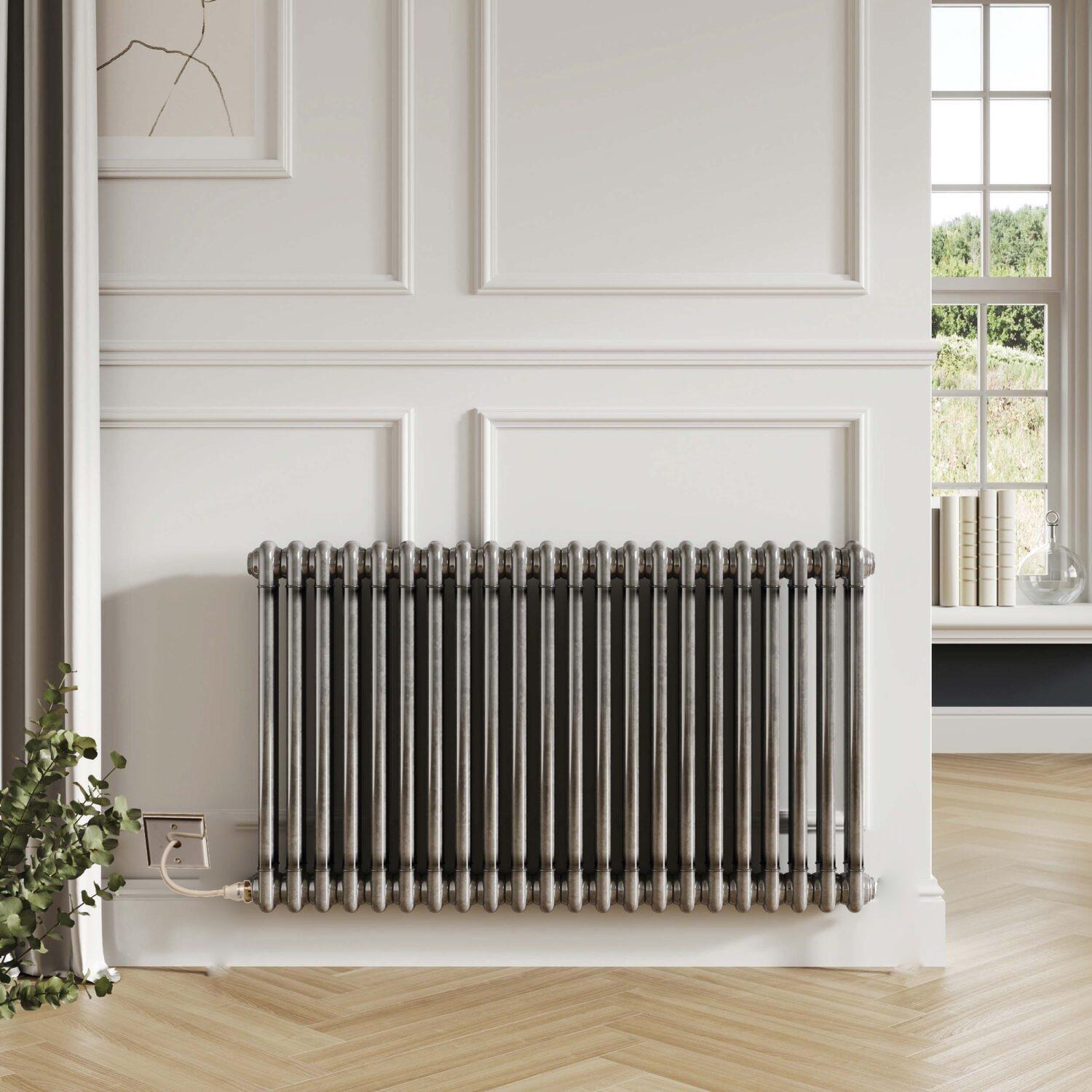 Electric 3 Column Raw Metal Column Radiators – 600mm High